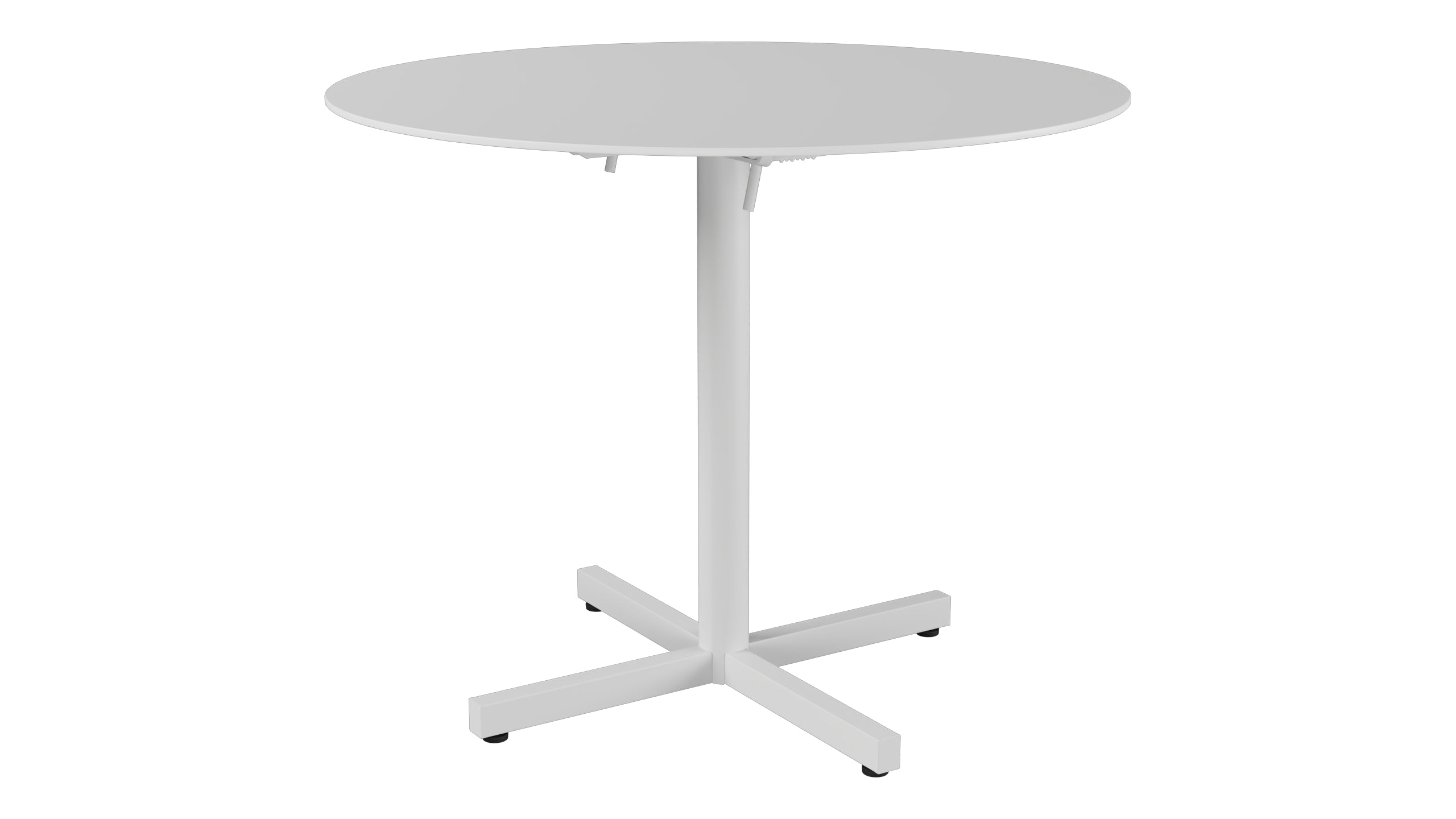 Luzern Glasfaser-Gartentisch Decor ø90 klappbar in Weiss präsentiert im Onlineshop von KAQTU Design AG. Gartentisch ist von Schaffner