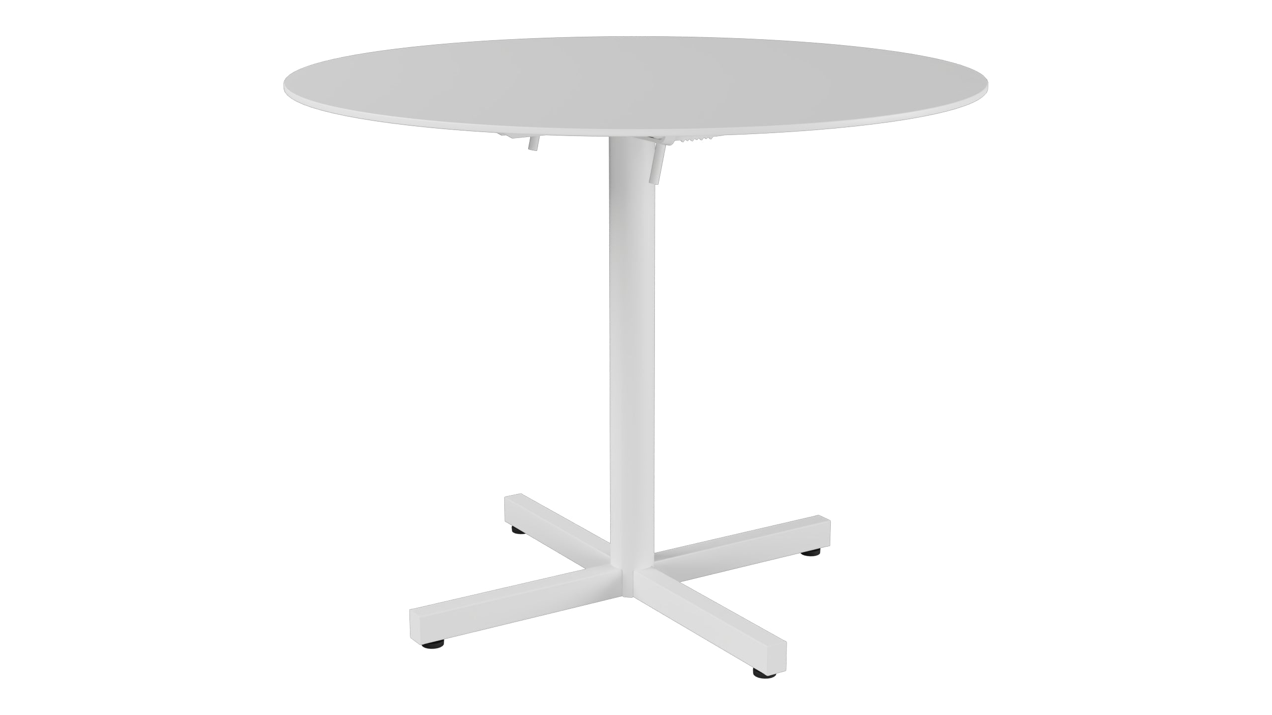 Luzern Glasfaser-Gartentisch Decor ø90 klappbar in Weiss präsentiert im Onlineshop von KAQTU Design AG. Gartentisch ist von Schaffner