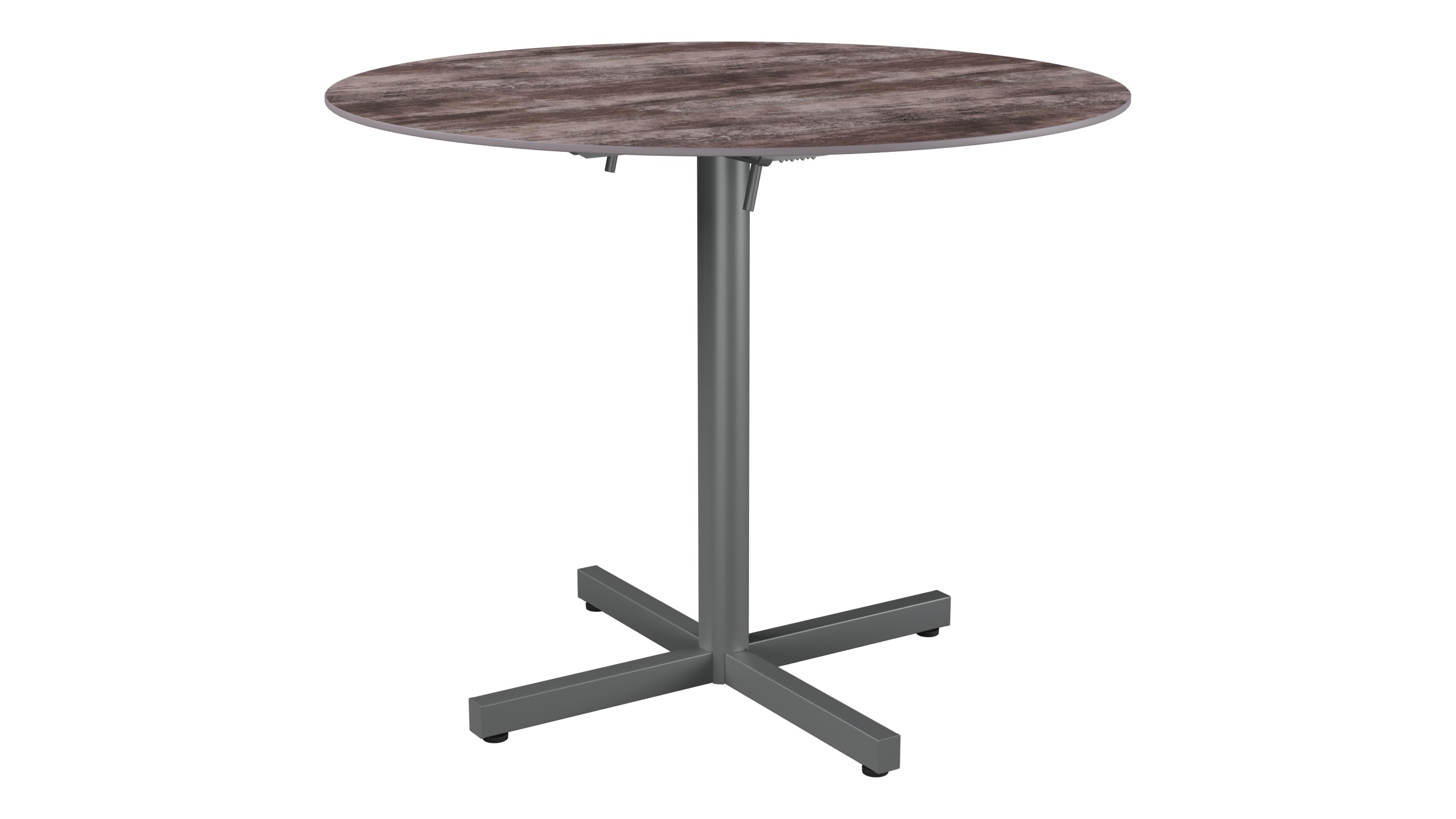 Luzern Glasfaser-Gartentisch Decor ø90 klappbar in Stromboli dunkel präsentiert im Onlineshop von KAQTU Design AG. Gartentisch ist von Schaffner