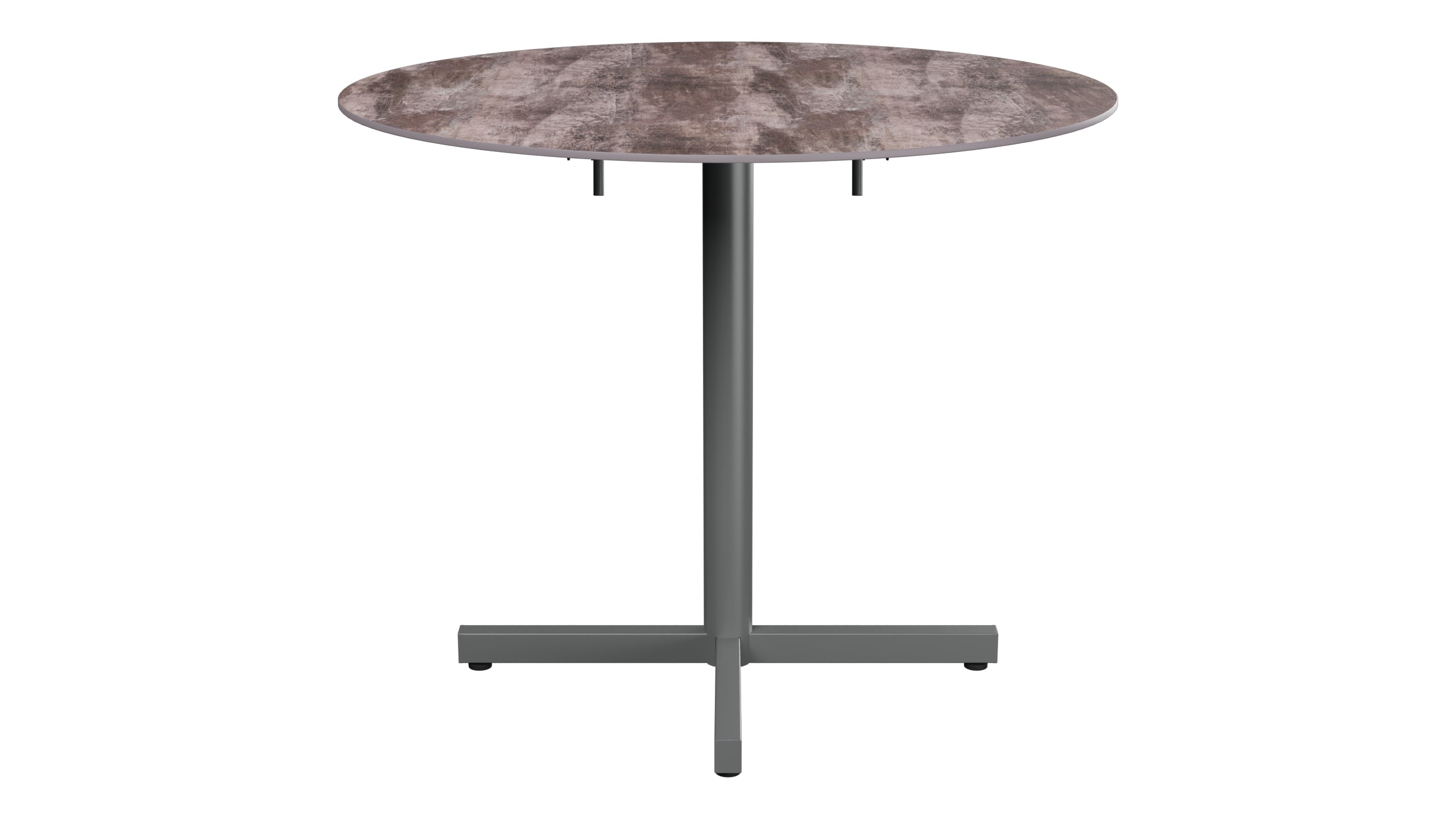 Luzern Glasfaser-Gartentisch Decor ø90 klappbar in Stromboli dunkel präsentiert im Onlineshop von KAQTU Design AG. Gartentisch ist von Schaffner