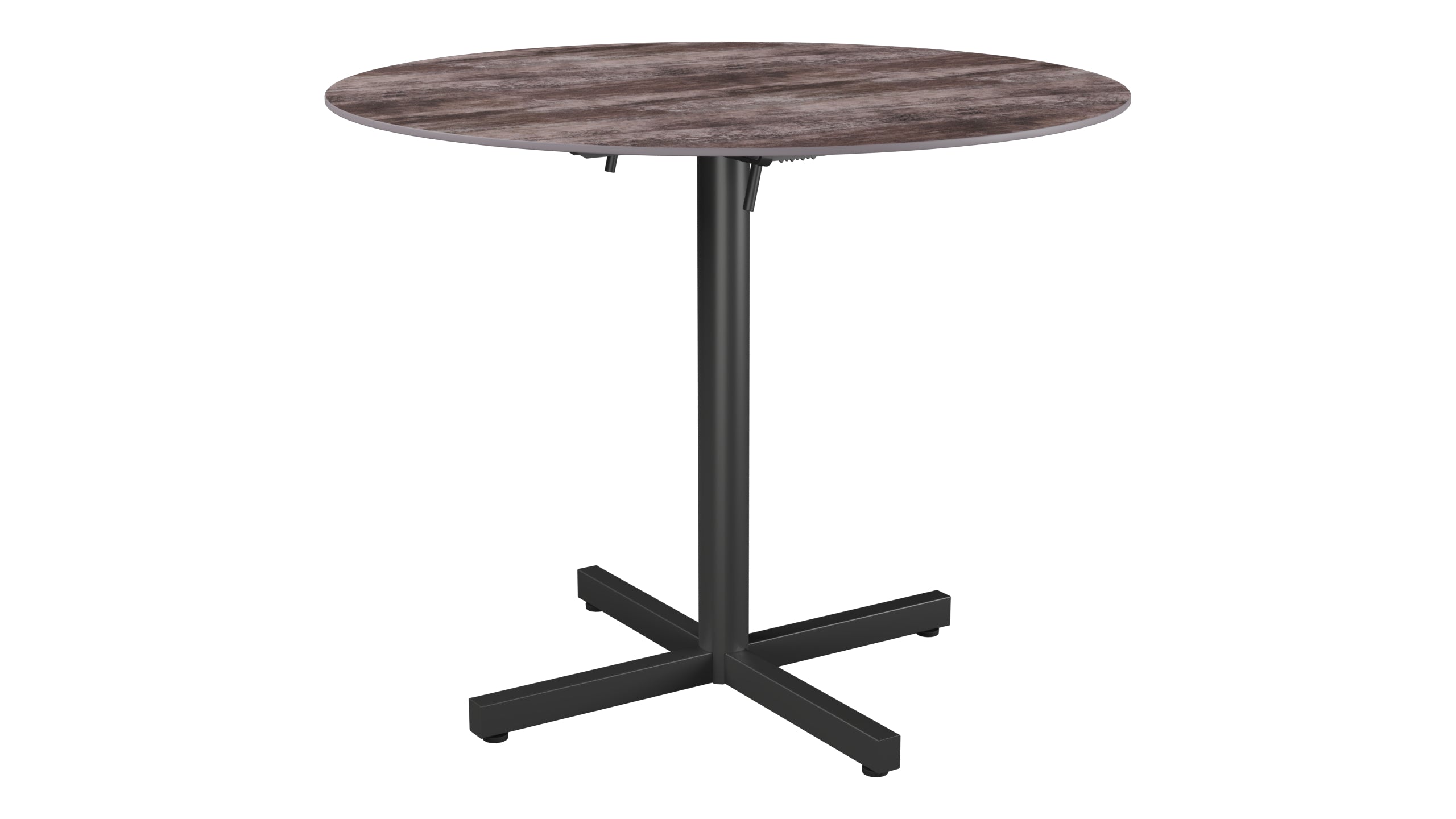 Luzern Glasfaser-Gartentisch Decor ø90 klappbar in Stromboli dunkel präsentiert im Onlineshop von KAQTU Design AG. Gartentisch ist von Schaffner