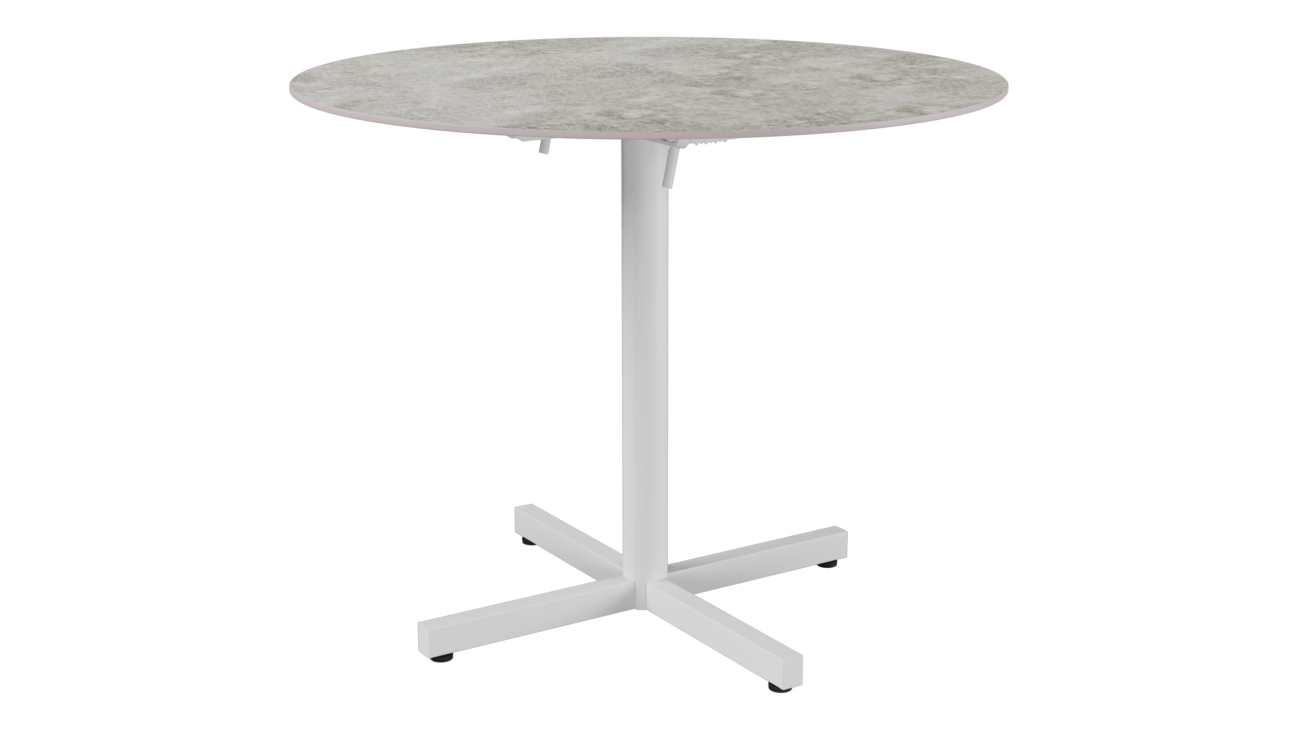 Luzern Glasfaser-Gartentisch Decor ø90 klappbar in Beton präsentiert im Onlineshop von KAQTU Design AG. Gartentisch ist von Schaffner