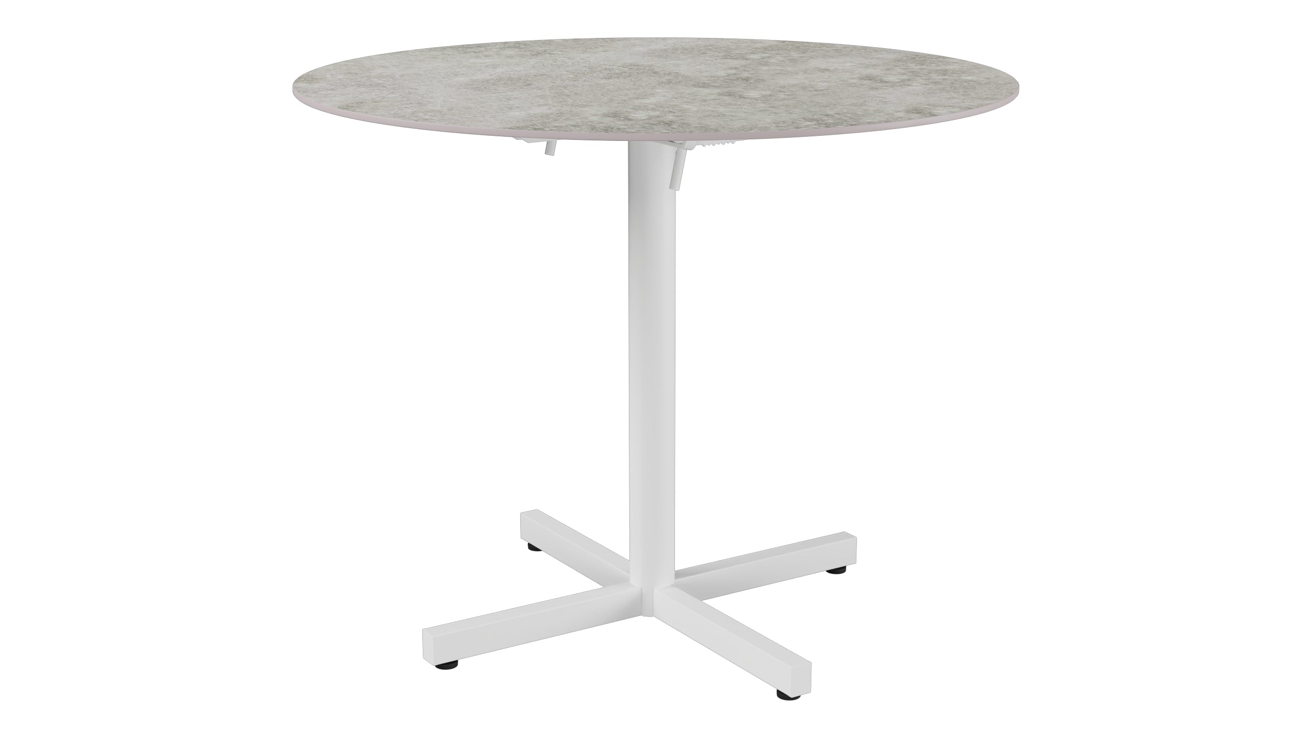 Luzern Glasfaser-Gartentisch Decor ø90 klappbar in Beton präsentiert im Onlineshop von KAQTU Design AG. Gartentisch ist von Schaffner