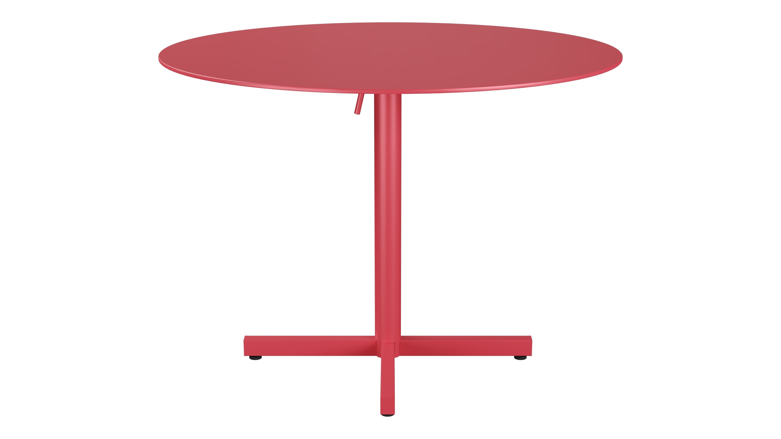 Luzern Glasfaser-Gartentisch Decor ø100 klappbar in Ahornrot präsentiert im Onlineshop von KAQTU Design AG. Gartentisch ist von Schaffner