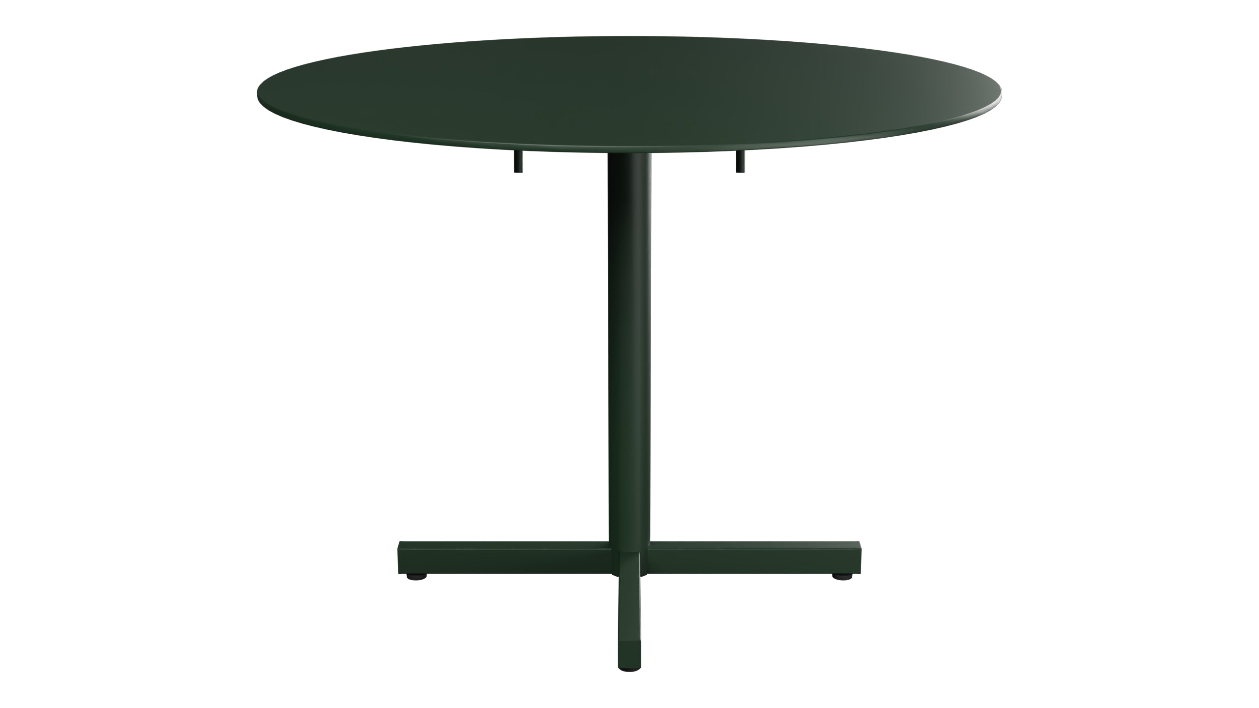 Luzern Glasfaser-Gartentisch Decor ø100 klappbar in Tannengrün präsentiert im Onlineshop von KAQTU Design AG. Gartentisch ist von Schaffner