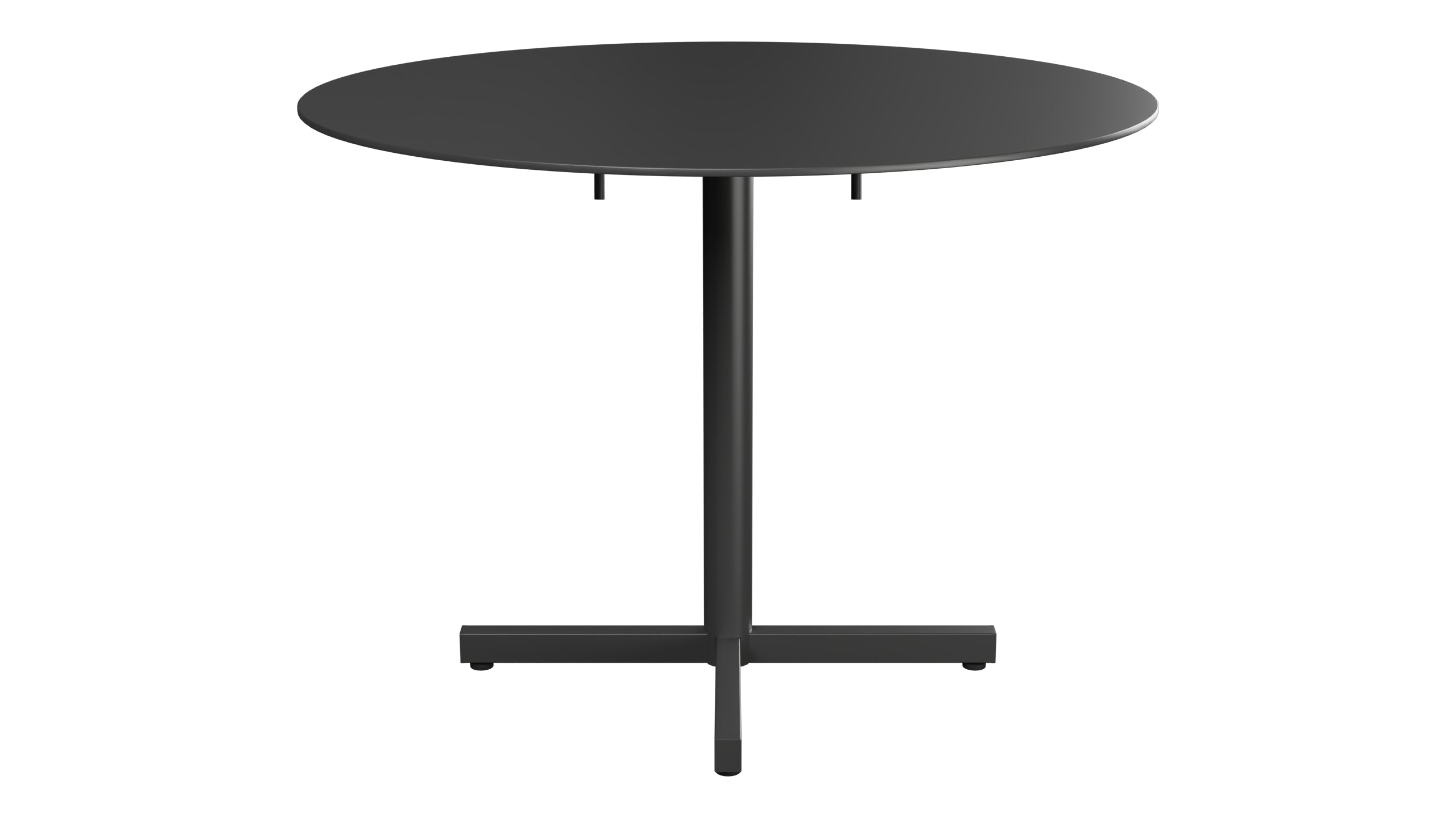 Luzern Glasfaser-Gartentisch Decor ø100 klappbar in Anthrazit präsentiert im Onlineshop von KAQTU Design AG. Gartentisch ist von Schaffner