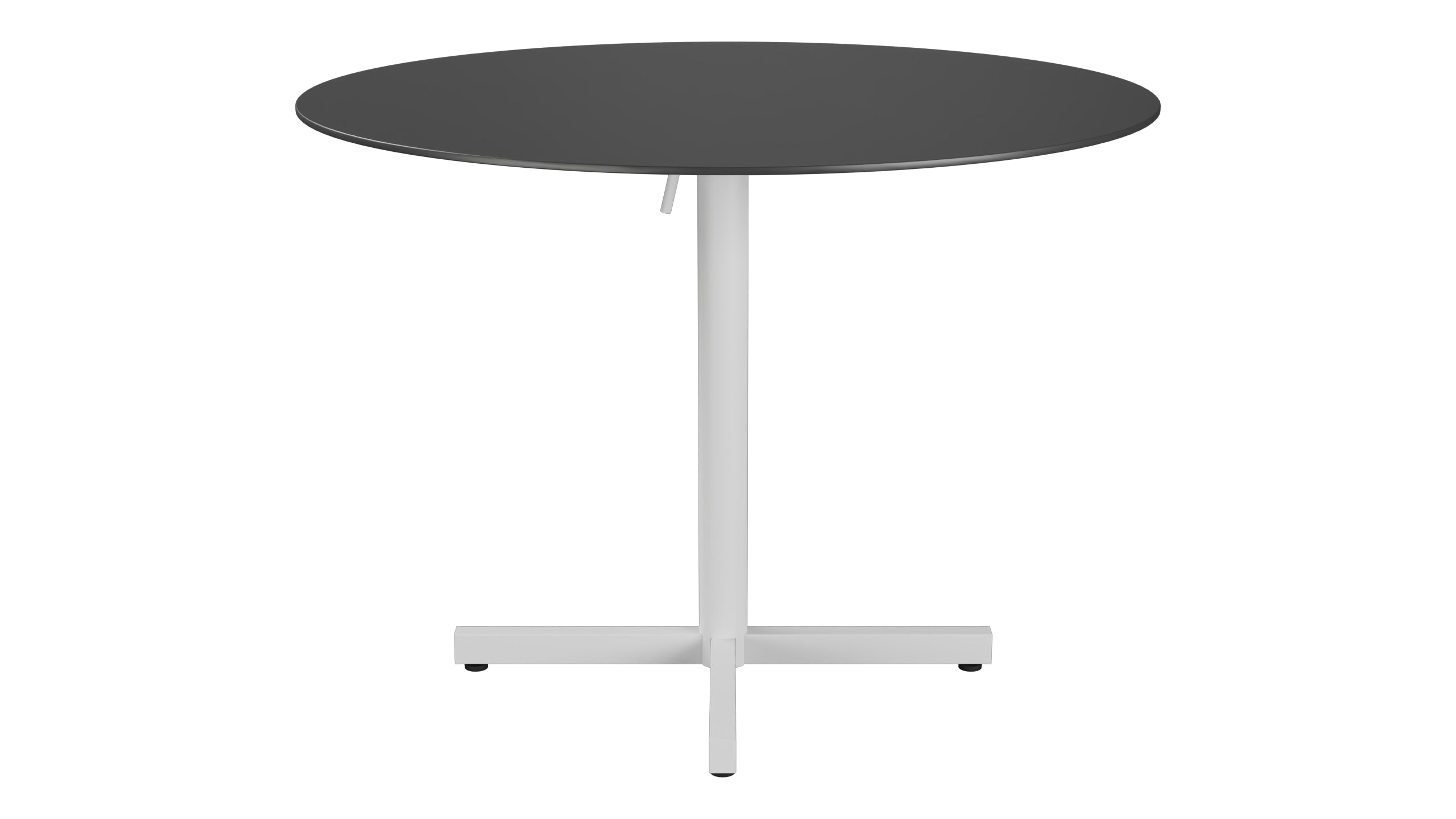 Luzern Glasfaser-Gartentisch Decor ø100 klappbar in Anthrazit präsentiert im Onlineshop von KAQTU Design AG. Gartentisch ist von Schaffner