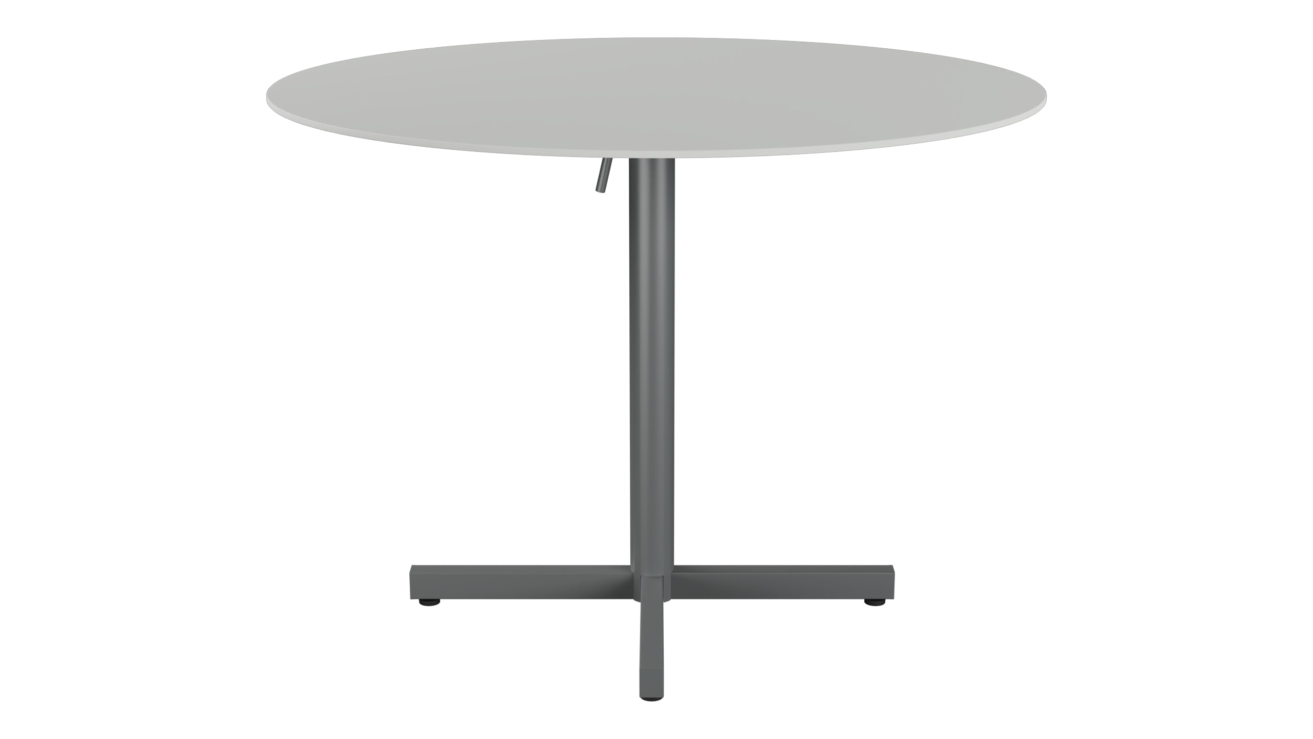 Luzern Glasfaser-Gartentisch Decor ø100 klappbar in Alusilber präsentiert im Onlineshop von KAQTU Design AG. Gartentisch ist von Schaffner