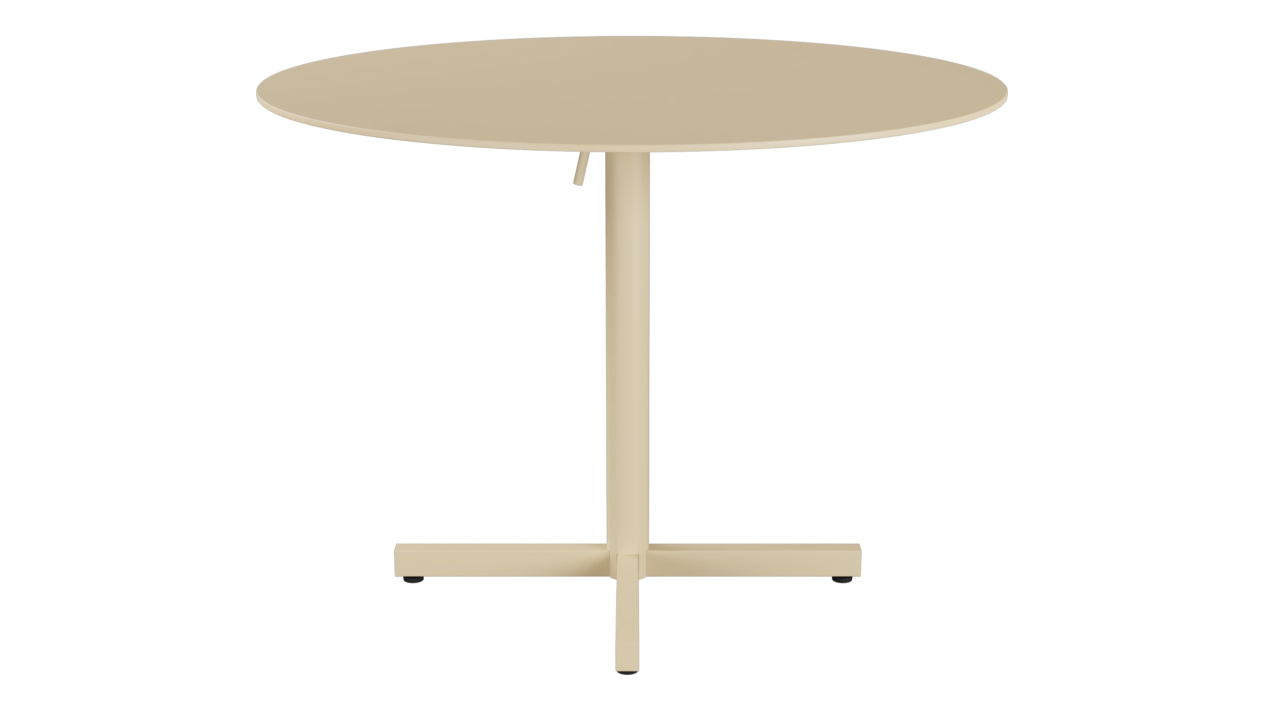Luzern Glasfaser-Gartentisch Decor ø100 klappbar in Pastellbraun präsentiert im Onlineshop von KAQTU Design AG. Gartentisch ist von Schaffner