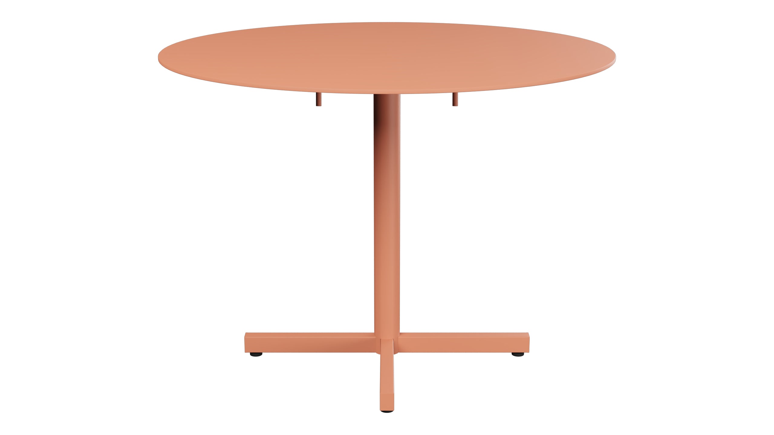 Luzern Glasfaser-Gartentisch Decor ø100 klappbar in Pastellterracotta präsentiert im Onlineshop von KAQTU Design AG. Gartentisch ist von Schaffner
