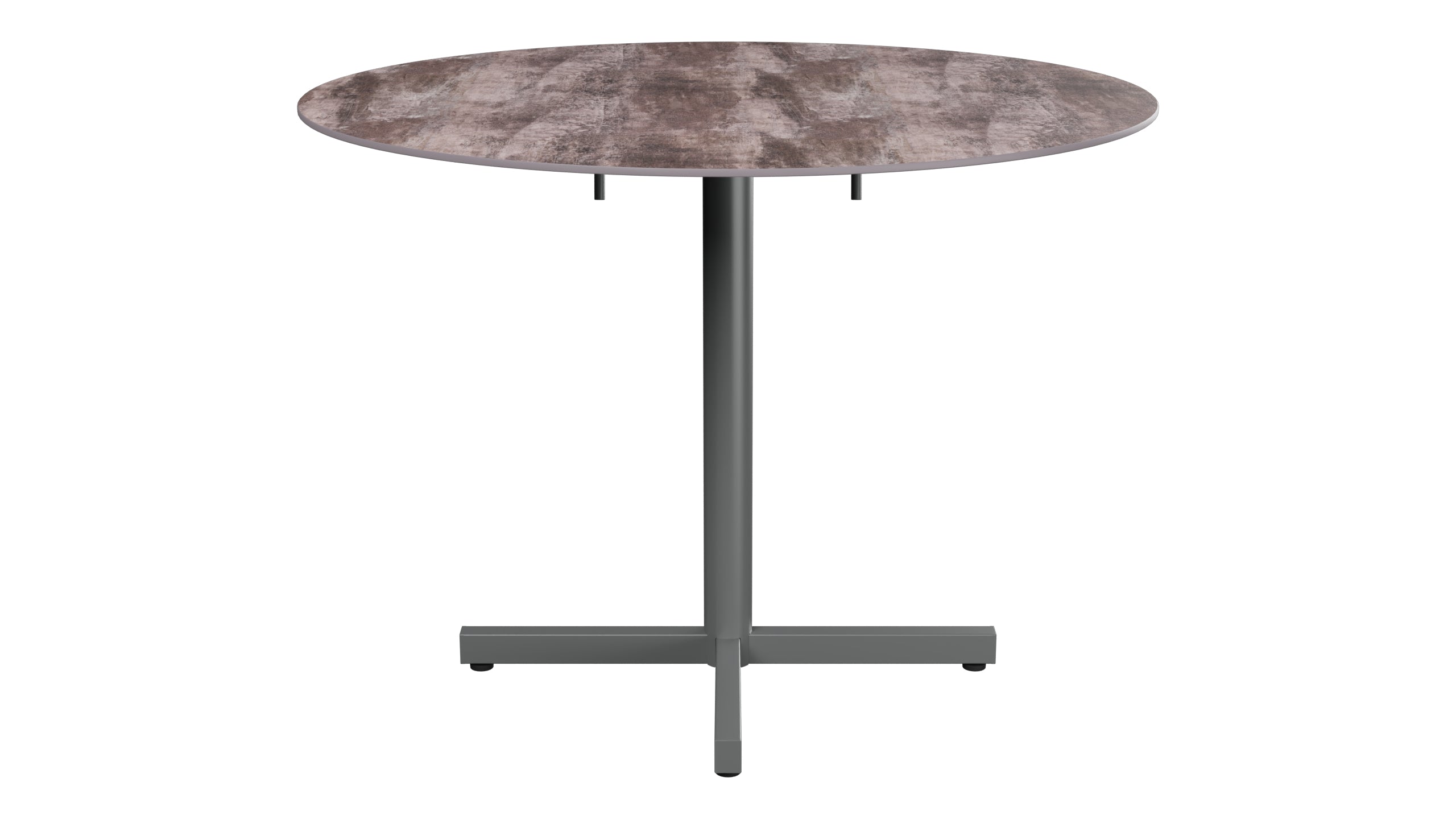 Luzern Glasfaser-Gartentisch Decor ø100 klappbar in Stromboli dunkel präsentiert im Onlineshop von KAQTU Design AG. Gartentisch ist von Schaffner