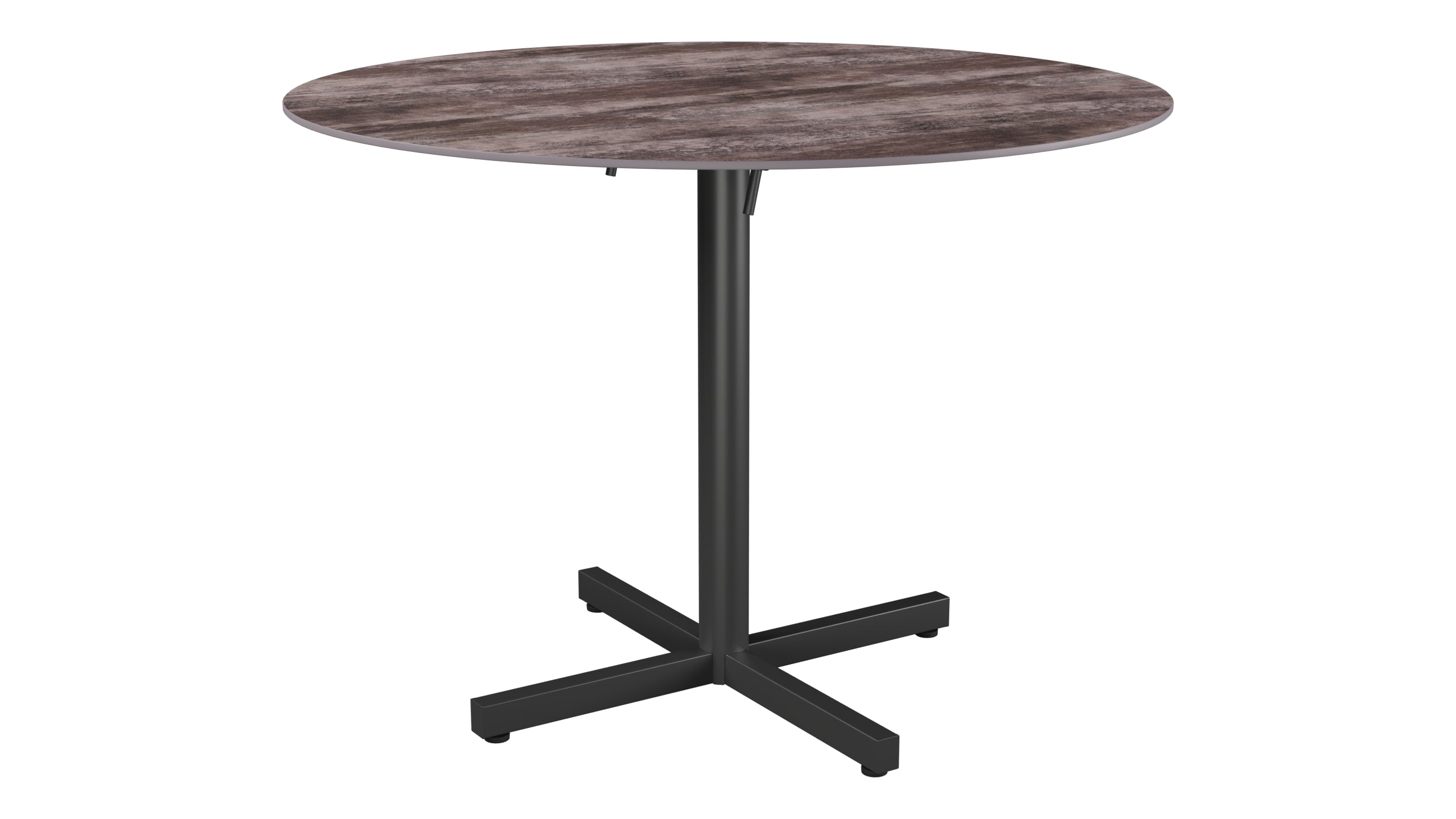 Luzern Glasfaser-Gartentisch Decor ø100 klappbar in Stromboli dunkel präsentiert im Onlineshop von KAQTU Design AG. Gartentisch ist von Schaffner