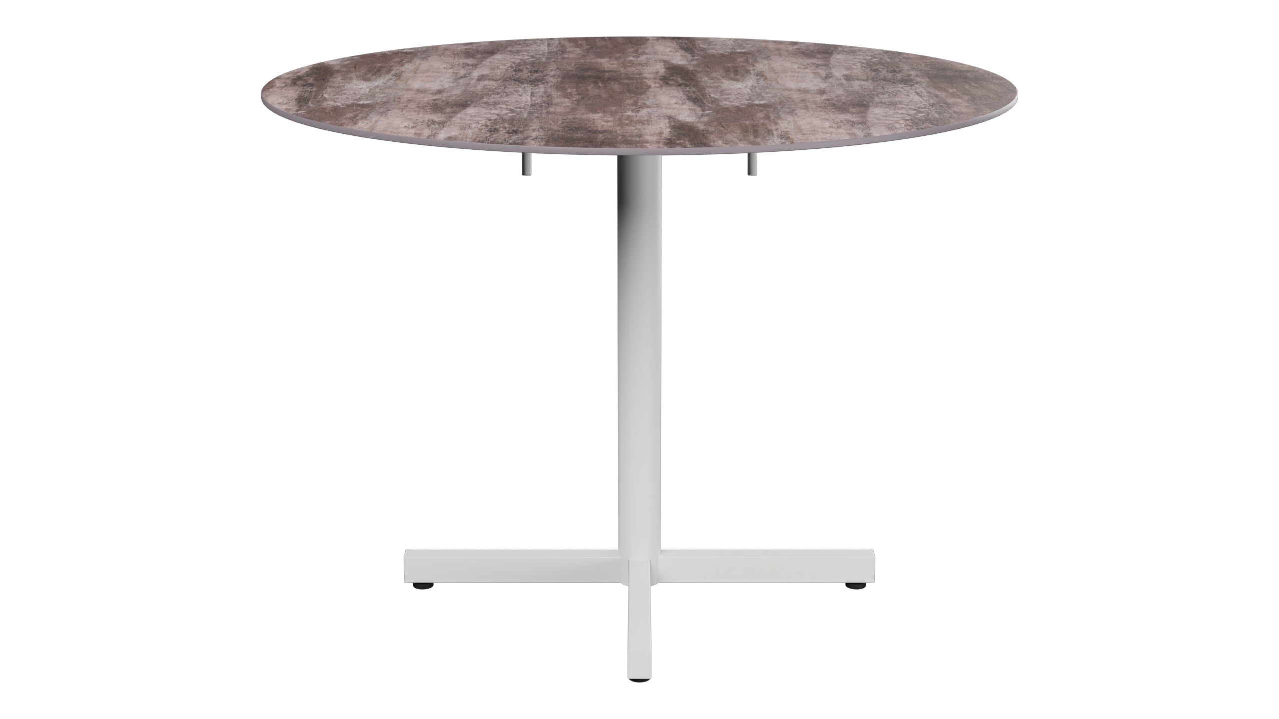 Luzern Glasfaser-Gartentisch Decor ø100 klappbar in Stromboli dunkel präsentiert im Onlineshop von KAQTU Design AG. Gartentisch ist von Schaffner