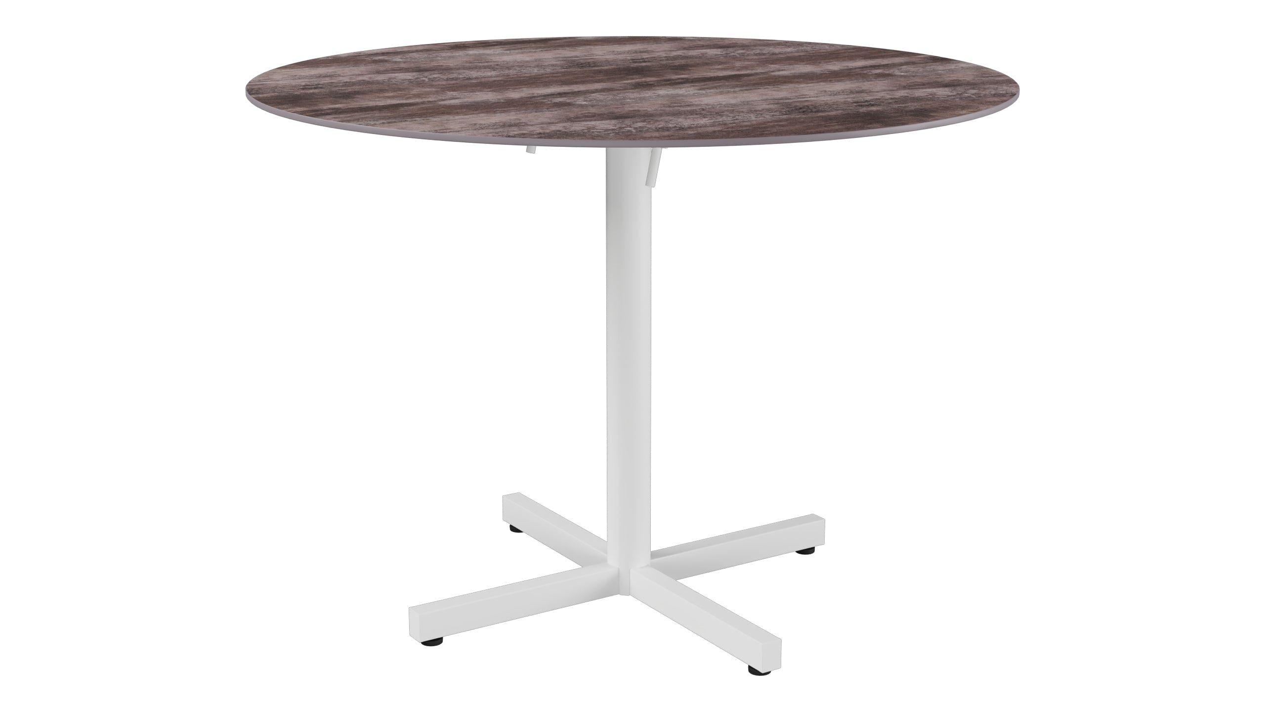 Luzern Glasfaser-Gartentisch Decor ø100 klappbar in Stromboli dunkel präsentiert im Onlineshop von KAQTU Design AG. Gartentisch ist von Schaffner