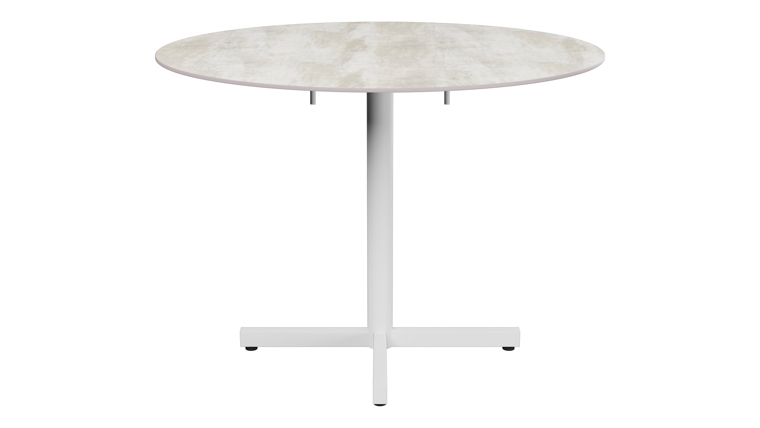 Luzern Glasfaser-Gartentisch Decor ø100 klappbar in Stromboli hell präsentiert im Onlineshop von KAQTU Design AG. Gartentisch ist von Schaffner