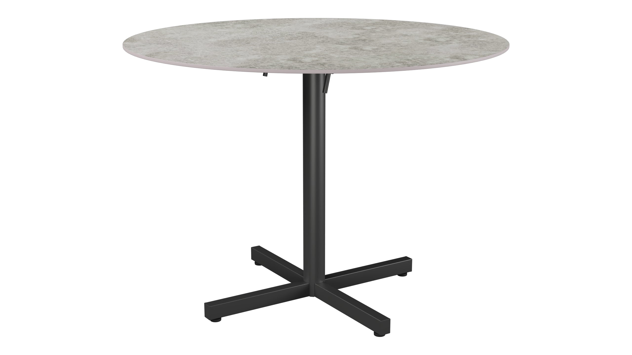 Luzern Glasfaser-Gartentisch Decor ø100 klappbar in Beton präsentiert im Onlineshop von KAQTU Design AG. Gartentisch ist von Schaffner