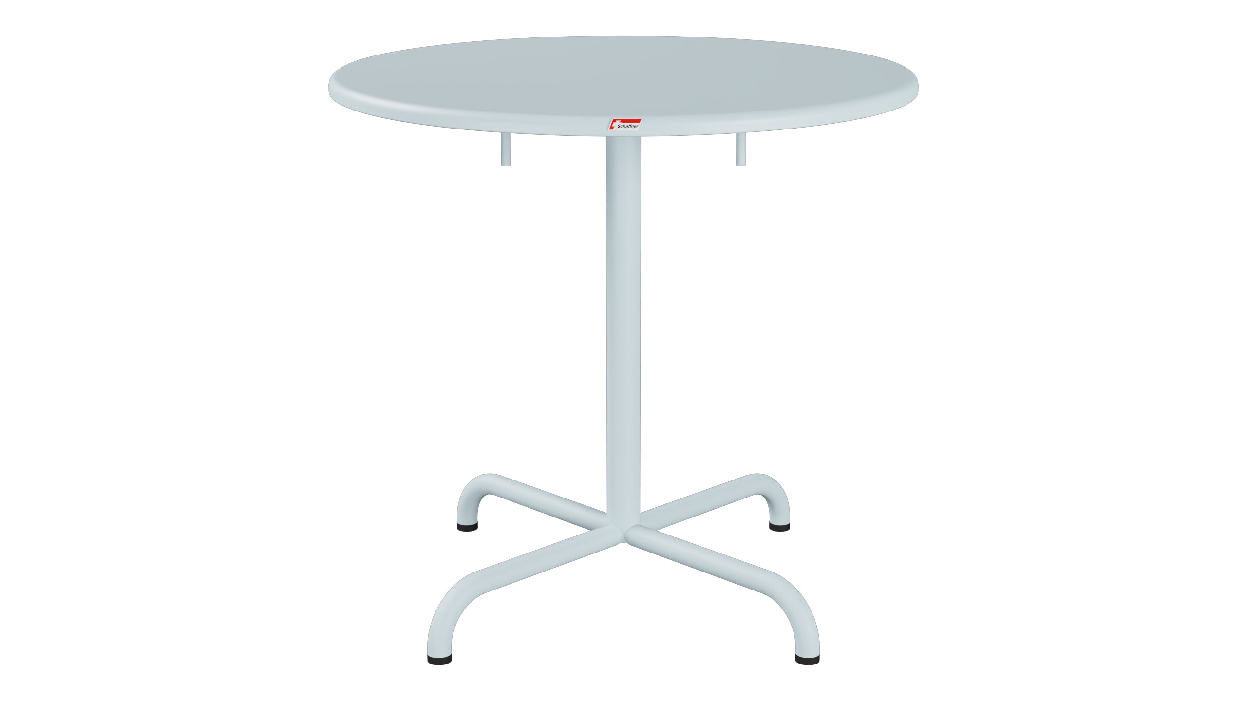 Davos Glasfaser-Gartentisch ø75 klappbar in Pastellblau präsentiert im Onlineshop von KAQTU Design AG. Gartentisch ist von Schaffner