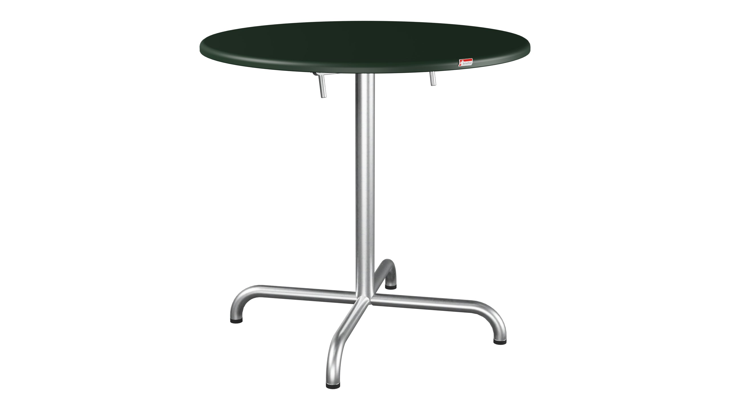 Davos Glasfaser-Gartentisch ø75 klappbar in Tannengrün präsentiert im Onlineshop von KAQTU Design AG. Gartentisch ist von Schaffner