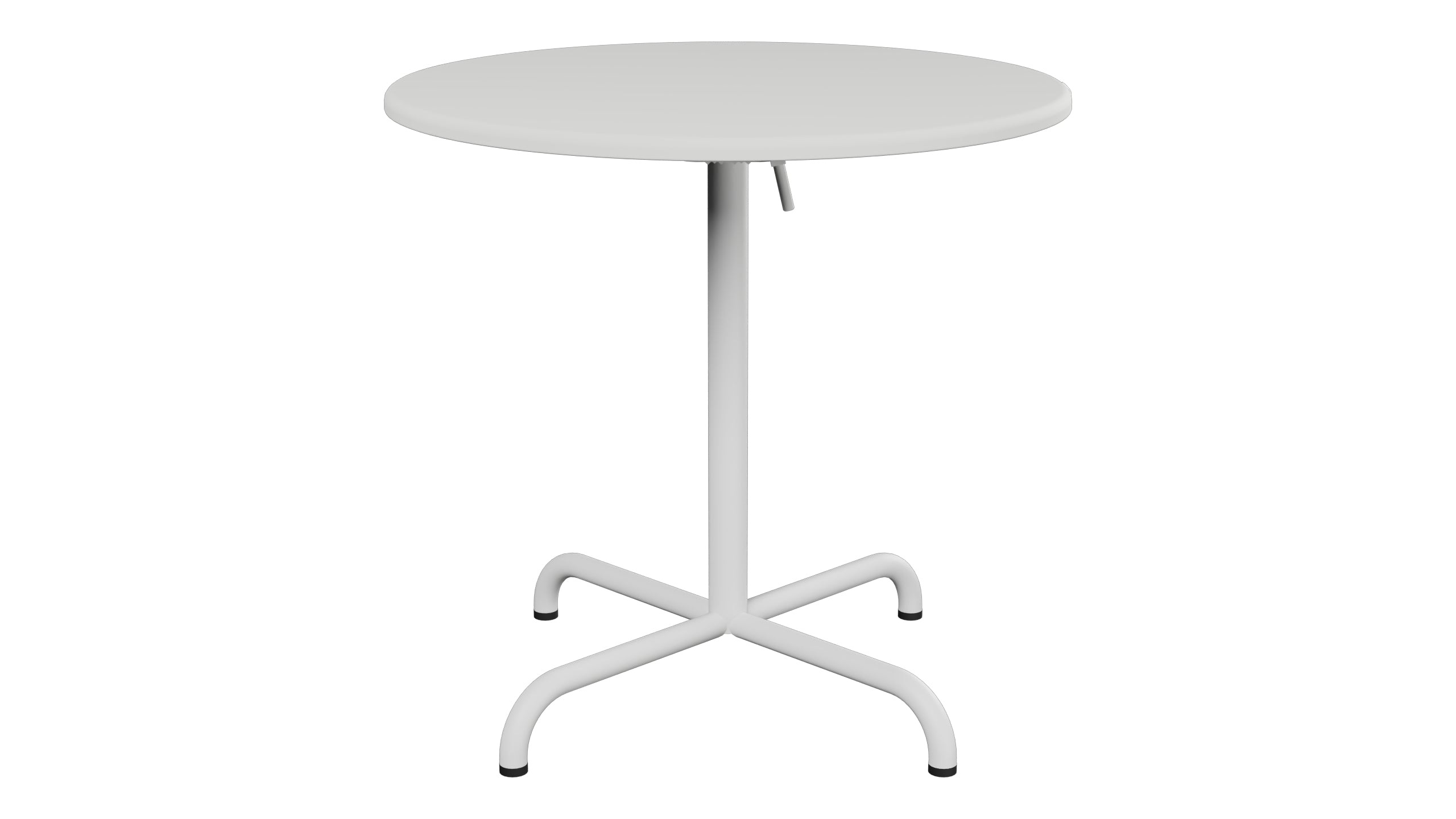Davos Glasfaser-Gartentisch ø75 klappbar in Alusilber präsentiert im Onlineshop von KAQTU Design AG. Gartentisch ist von Schaffner