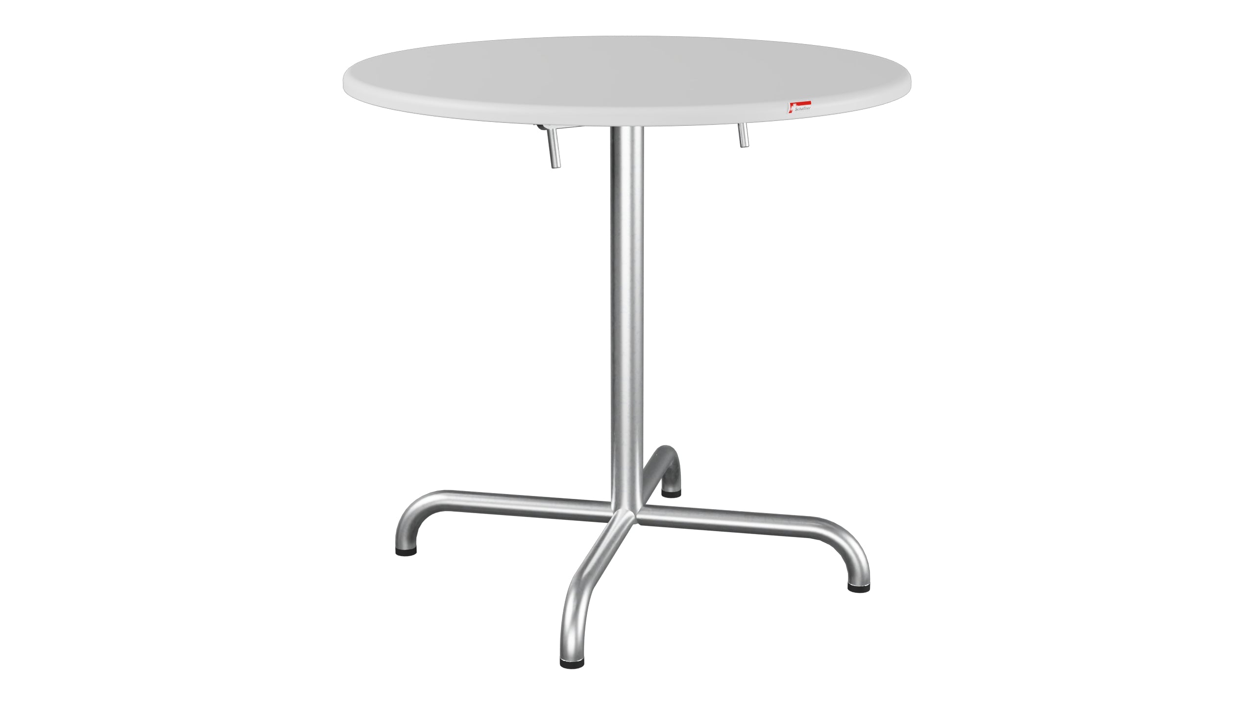 Davos Glasfaser-Gartentisch ø75 klappbar in Weiss präsentiert im Onlineshop von KAQTU Design AG. Gartentisch ist von Schaffner
