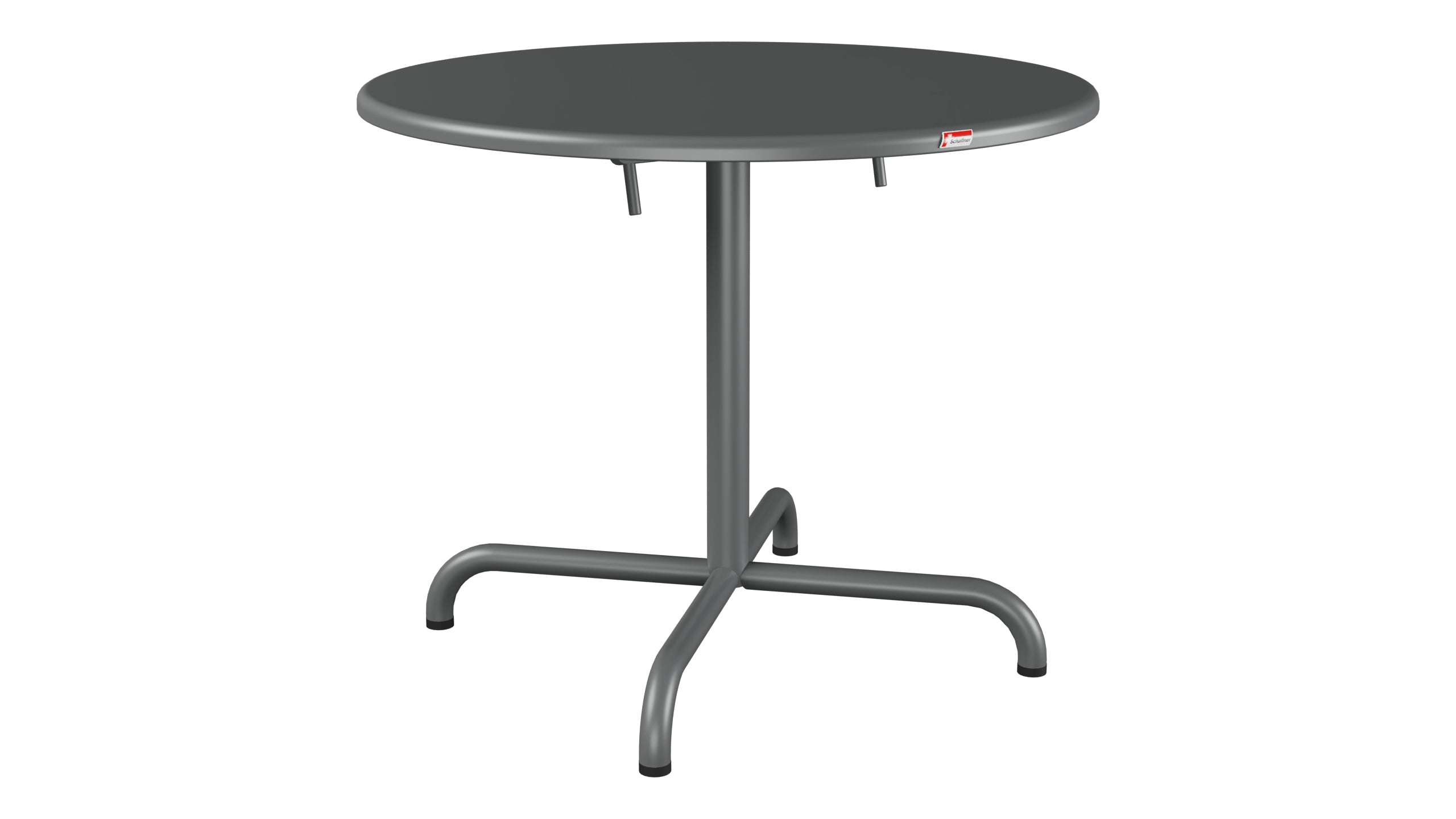Davos Glasfaser-Salontisch ø75 / 62 klappbar in Graphit präsentiert im Onlineshop von KAQTU Design AG. Beistelltisch Outdoor ist von Schaffner