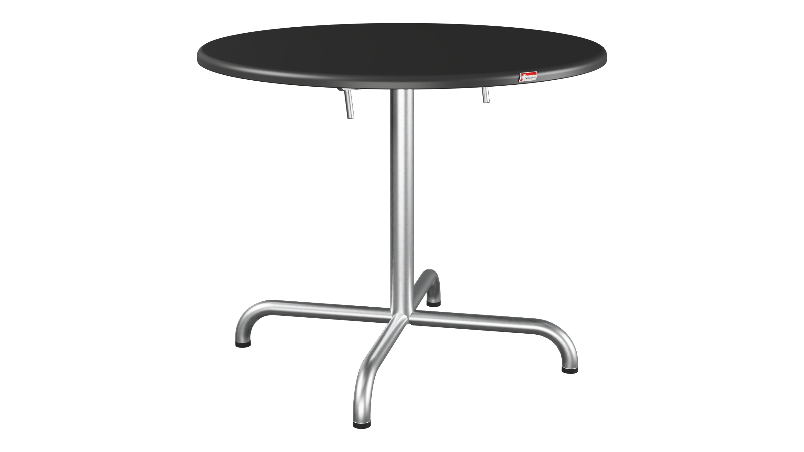 Davos Glasfaser-Salontisch ø75 / 62 klappbar in Anthrazit präsentiert im Onlineshop von KAQTU Design AG. Beistelltisch Outdoor ist von Schaffner