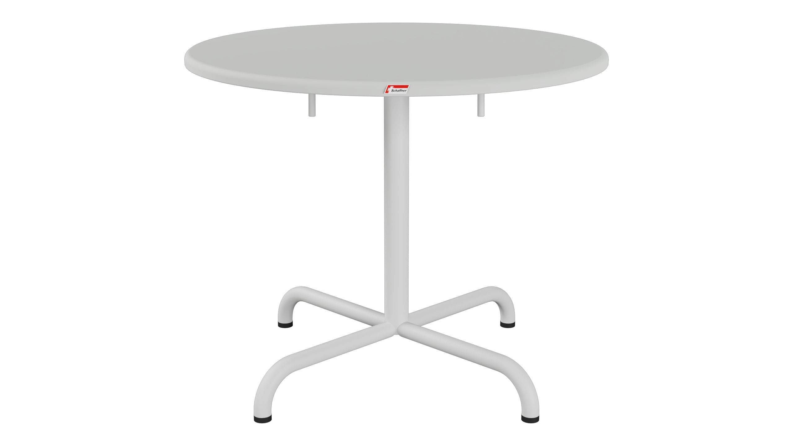 Davos Glasfaser-Salontisch ø75 / 62 klappbar in Alusilber präsentiert im Onlineshop von KAQTU Design AG. Beistelltisch Outdoor ist von Schaffner