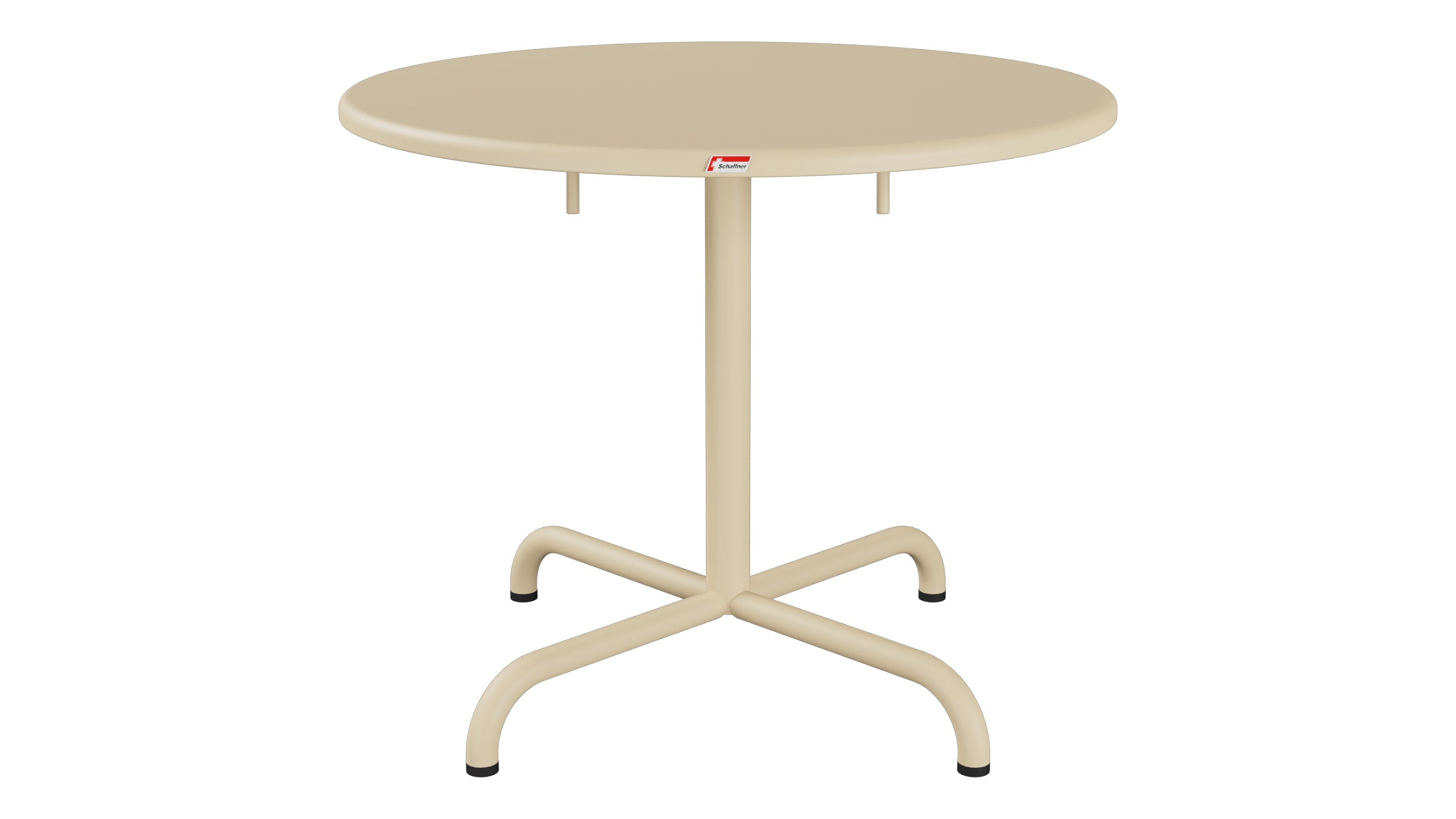Davos Glasfaser-Salontisch ø75 / 62 klappbar in Pastellbraun präsentiert im Onlineshop von KAQTU Design AG. Beistelltisch Outdoor ist von Schaffner