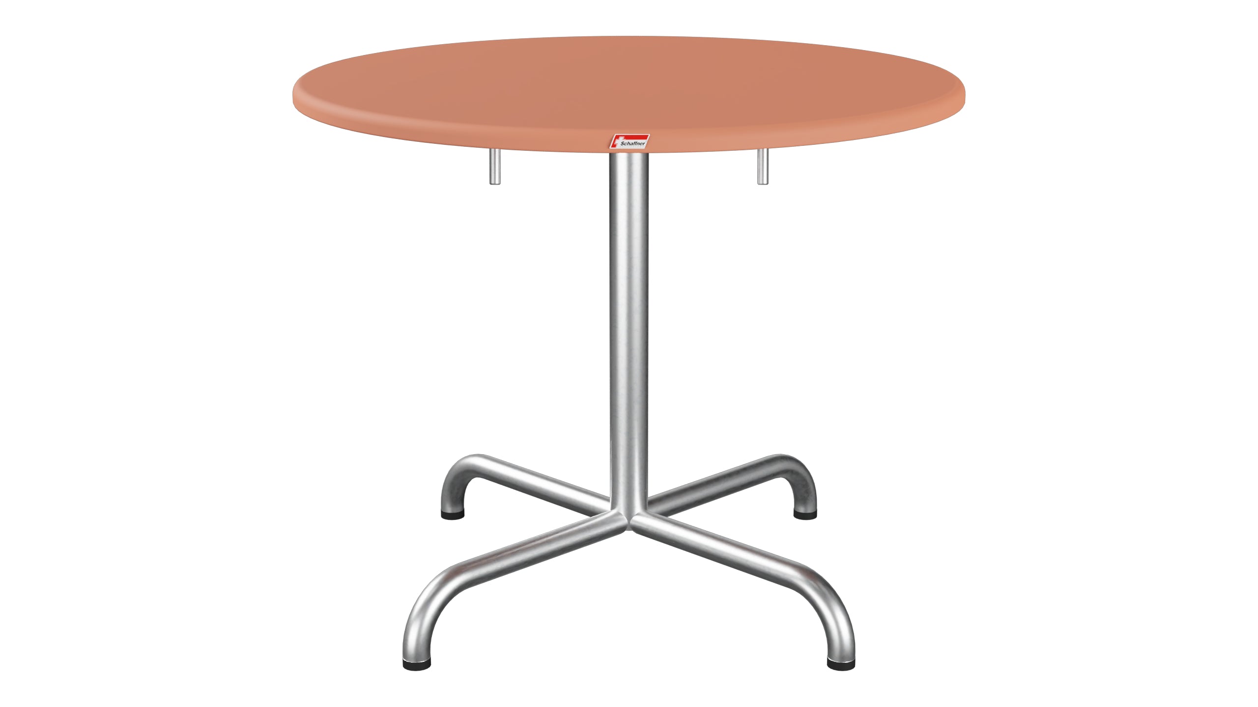 Davos Glasfaser-Salontisch ø75 / 62 klappbar in Pastellterracotta präsentiert im Onlineshop von KAQTU Design AG. Beistelltisch Outdoor ist von Schaffner