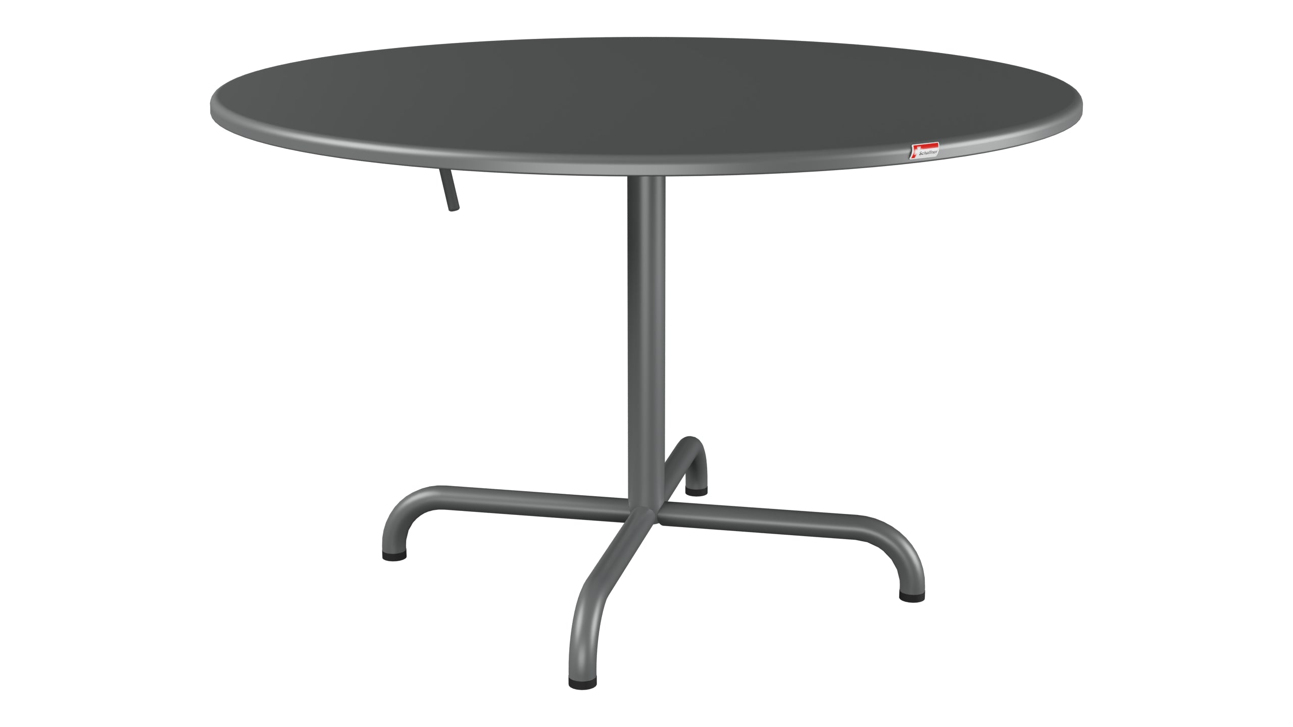 Davos Glasfaser-Salontisch ø100 / 62 klappbar in Graphit präsentiert im Onlineshop von KAQTU Design AG. Beistelltisch Outdoor ist von Schaffner