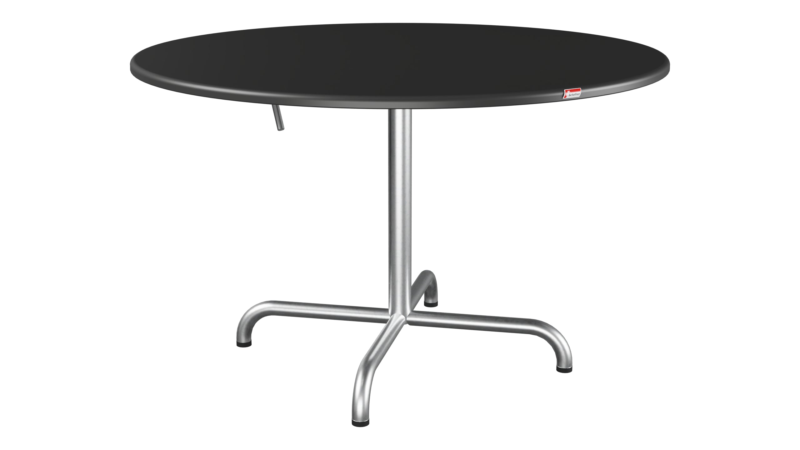 Davos Glasfaser-Salontisch ø100 / 62 klappbar in Anthrazit präsentiert im Onlineshop von KAQTU Design AG. Beistelltisch Outdoor ist von Schaffner