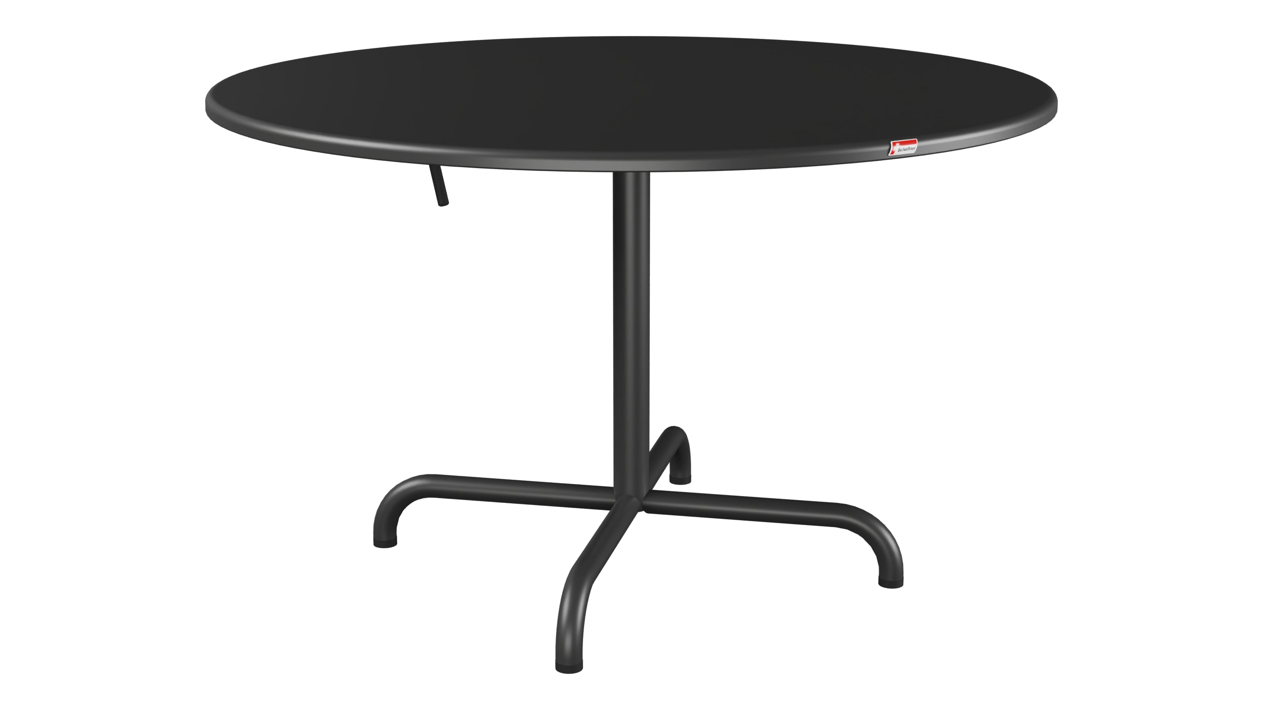 Davos Glasfaser-Salontisch ø100 / 62 klappbar in Anthrazit präsentiert im Onlineshop von KAQTU Design AG. Beistelltisch Outdoor ist von Schaffner