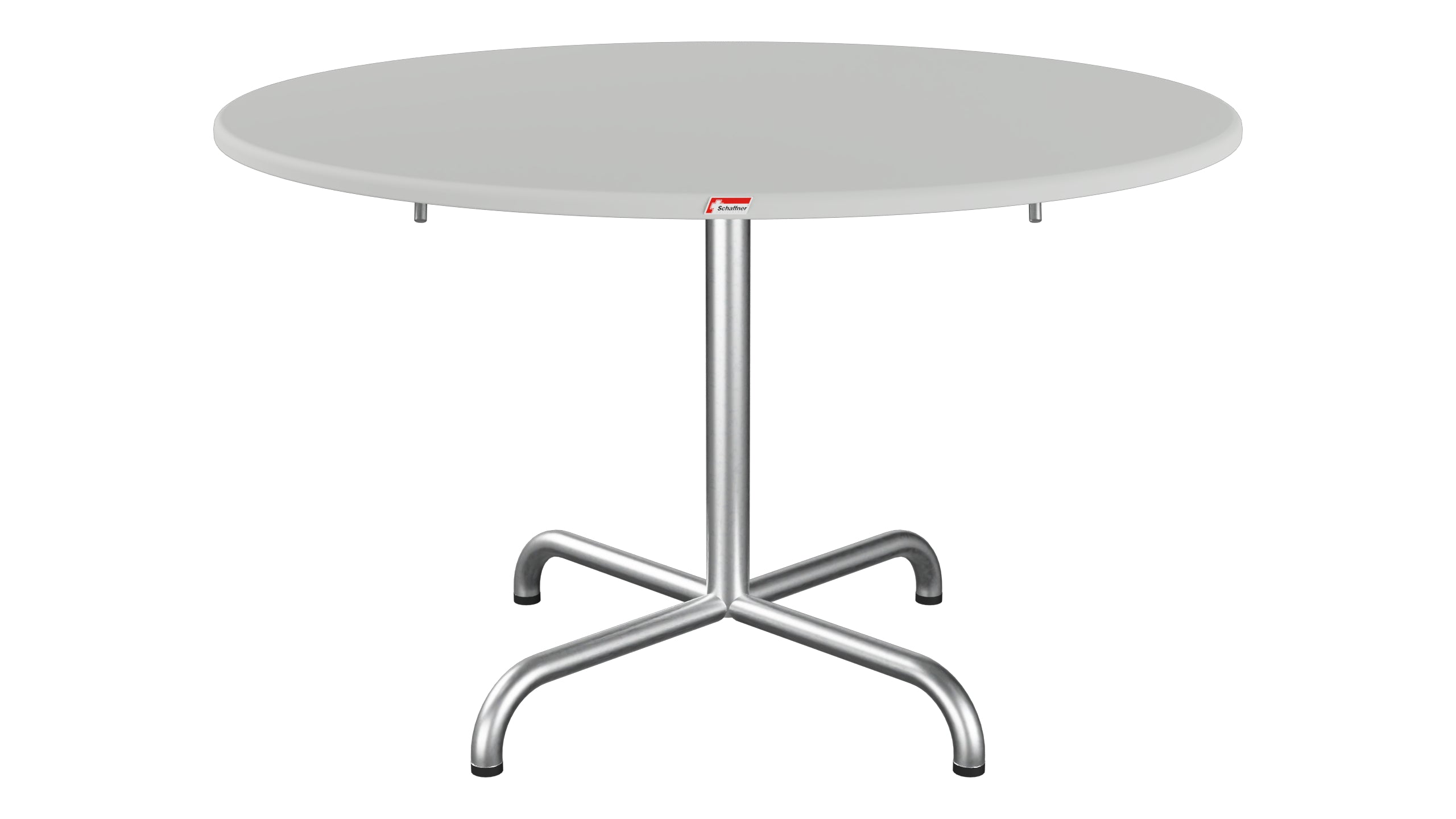Davos Glasfaser-Salontisch ø100 / 62 klappbar in Alusilber präsentiert im Onlineshop von KAQTU Design AG. Beistelltisch Outdoor ist von Schaffner