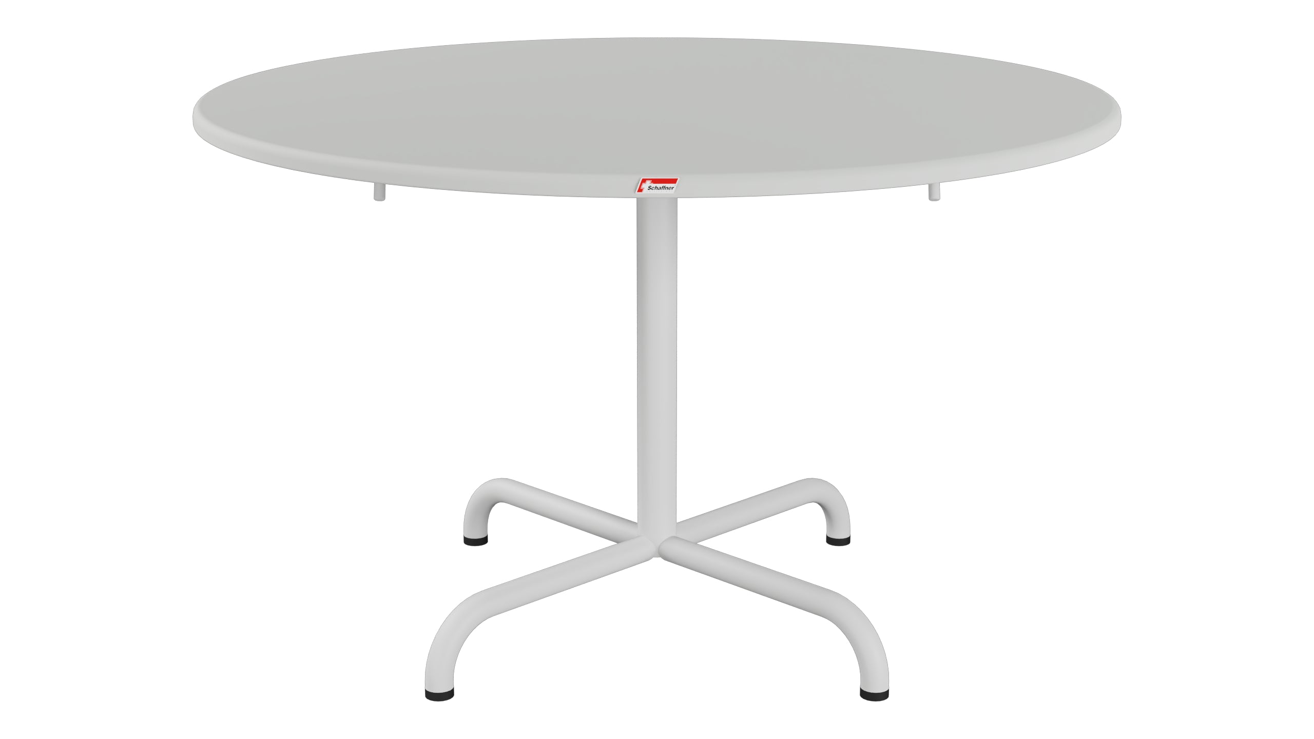 Davos Glasfaser-Salontisch ø100 / 62 klappbar in Alusilber präsentiert im Onlineshop von KAQTU Design AG. Beistelltisch Outdoor ist von Schaffner
