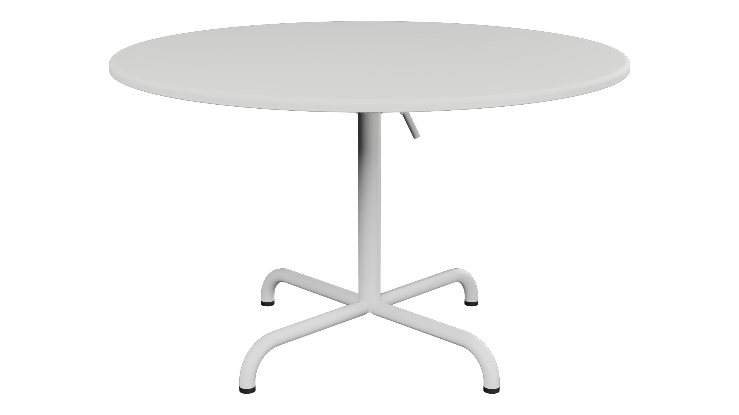 Davos Glasfaser-Salontisch ø100 / 62 klappbar in Alusilber präsentiert im Onlineshop von KAQTU Design AG. Beistelltisch Outdoor ist von Schaffner