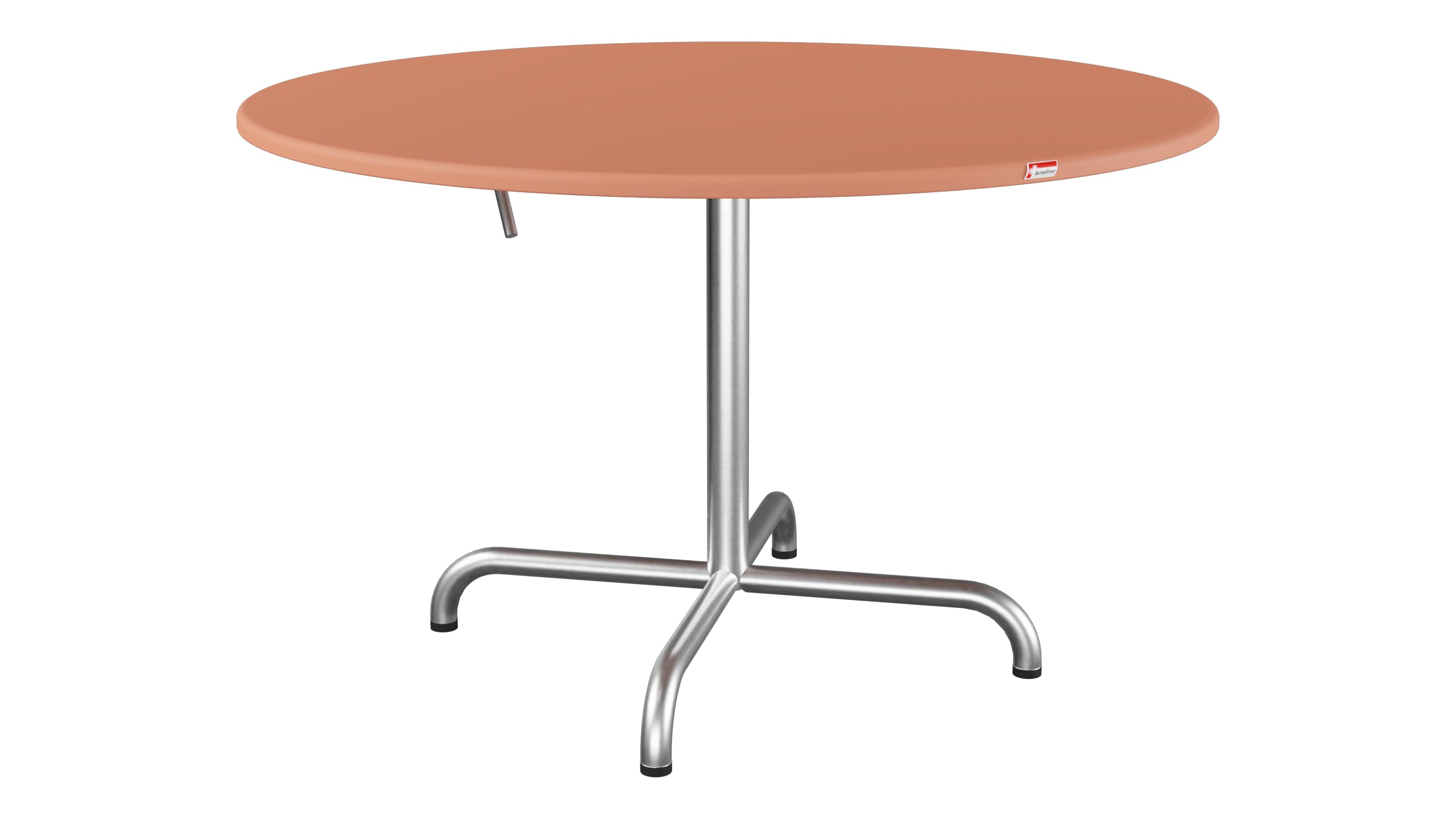 Davos Glasfaser-Salontisch ø100 / 62 klappbar in Pastellterracotta präsentiert im Onlineshop von KAQTU Design AG. Beistelltisch Outdoor ist von Schaffner