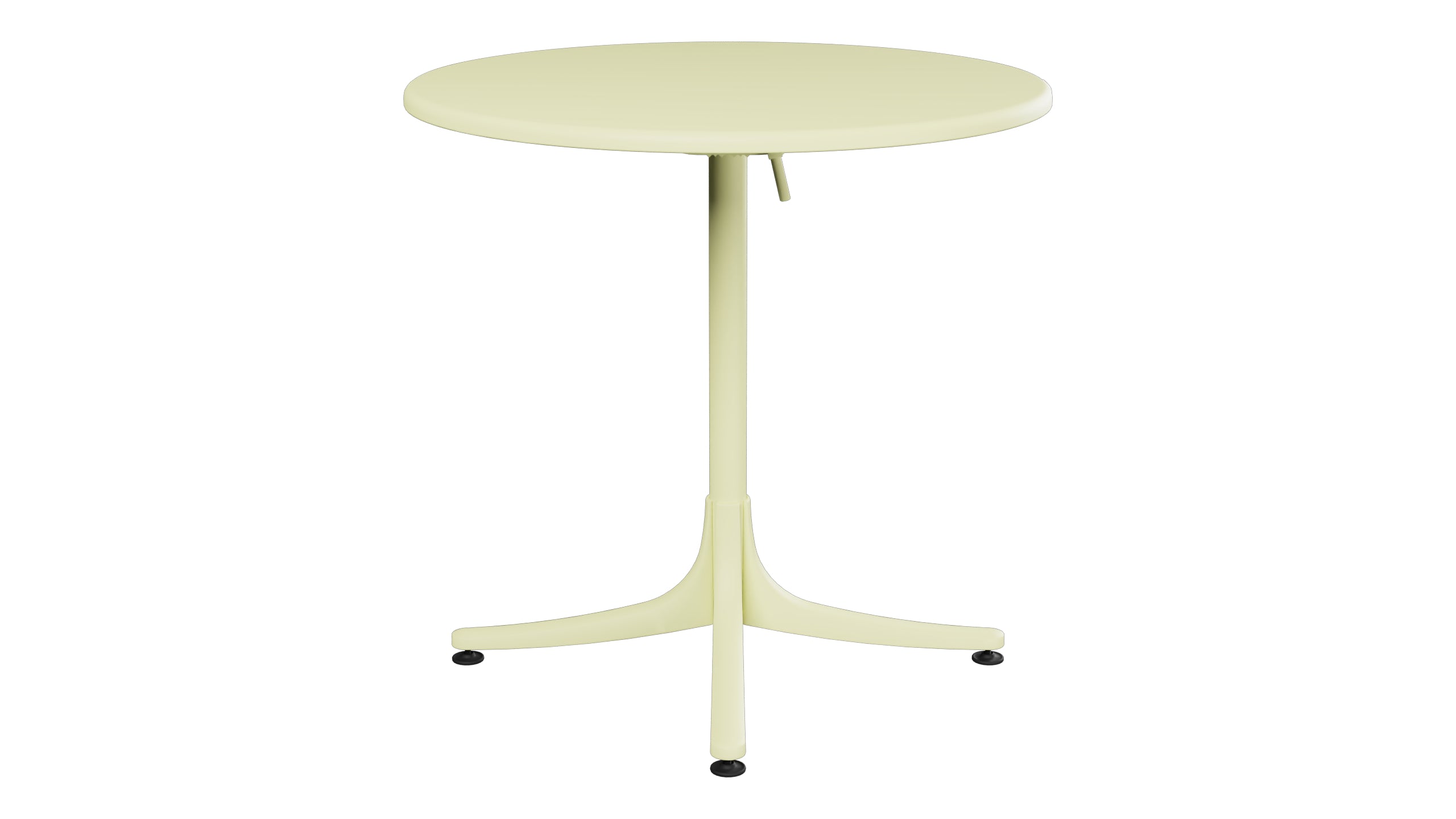 Schaffhausen Glasfaser-Gartentisch ø75 klappbar in Buchsbaumgelb präsentiert im Onlineshop von KAQTU Design AG. Gartentisch ist von Schaffner
