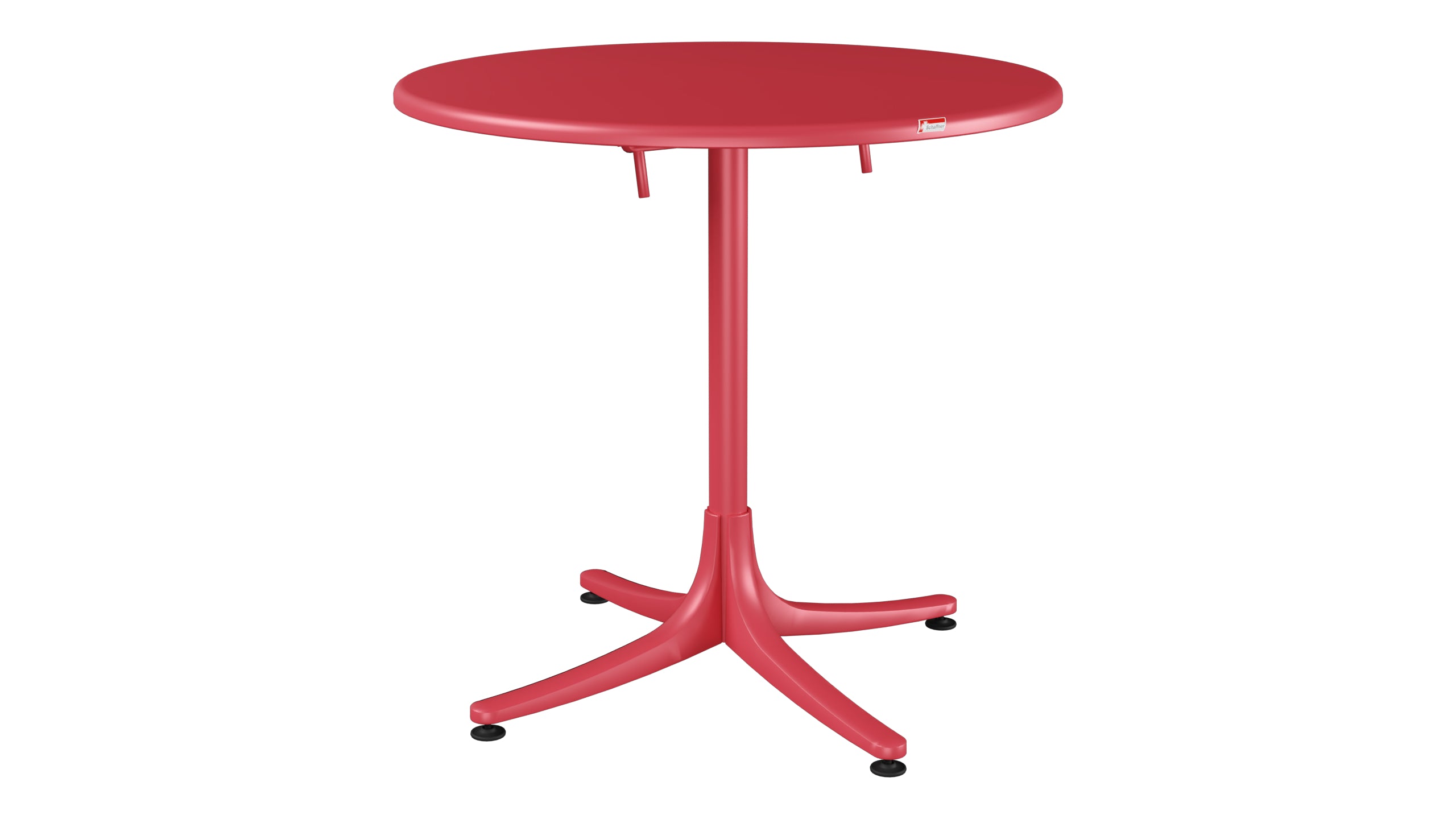Schaffhausen Glasfaser-Gartentisch ø75 klappbar in Ahornrot präsentiert im Onlineshop von KAQTU Design AG. Gartentisch ist von Schaffner
