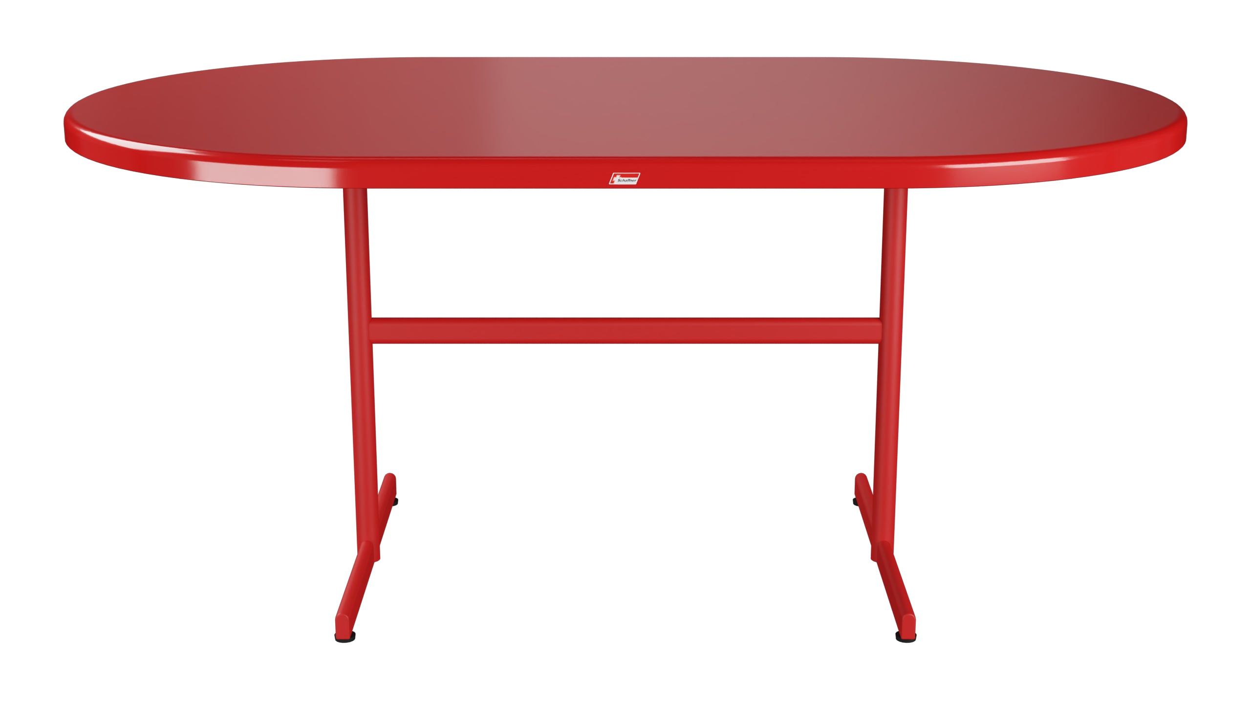 Bodensee Glasfaser-Gartentisch 160x95 oval klappbar in Rot präsentiert im Onlineshop von KAQTU Design AG. Gartentisch ist von Schaffner