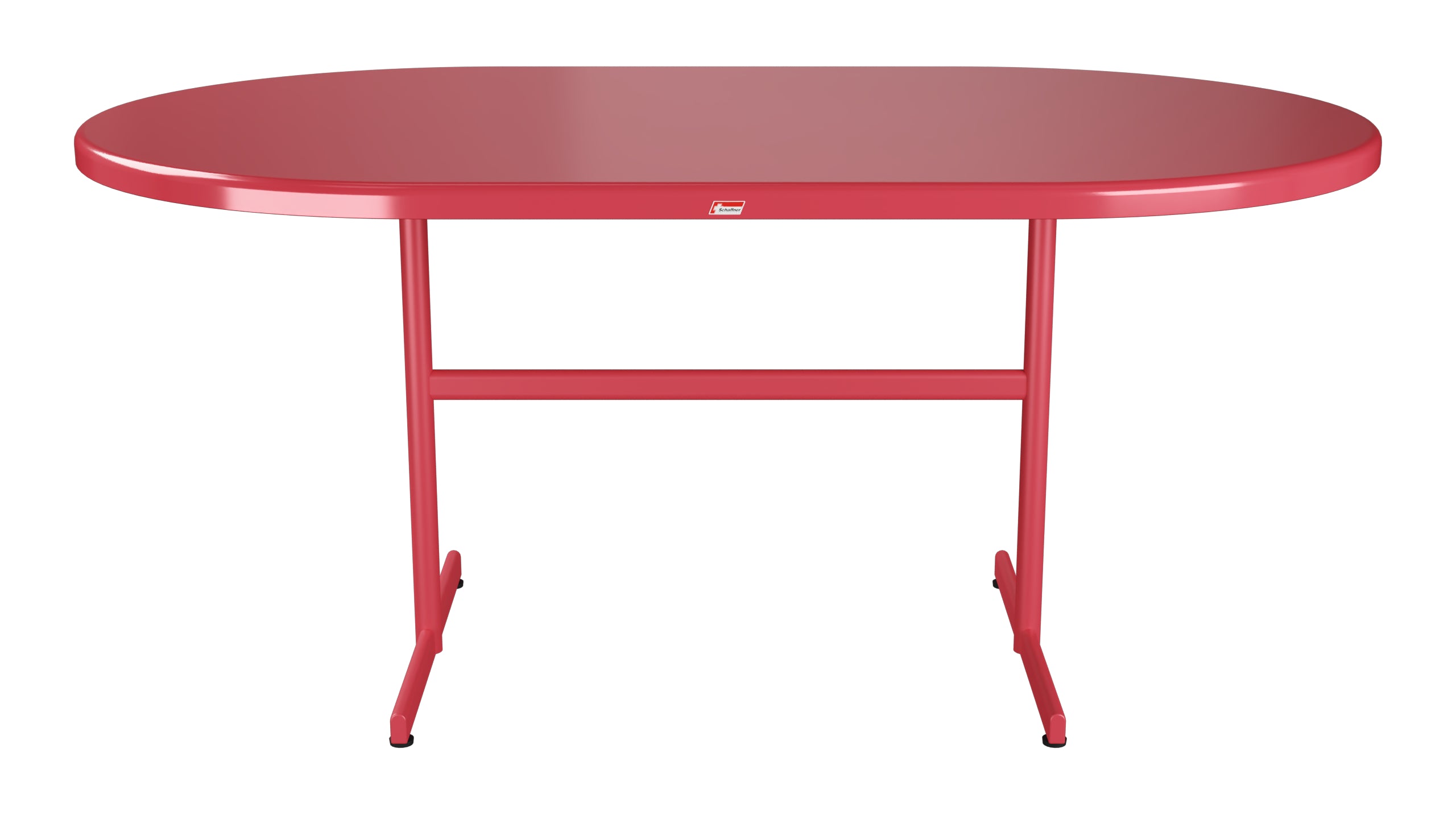 Bodensee Glasfaser-Gartentisch 160x95 oval klappbar in Ahornrot präsentiert im Onlineshop von KAQTU Design AG. Gartentisch ist von Schaffner