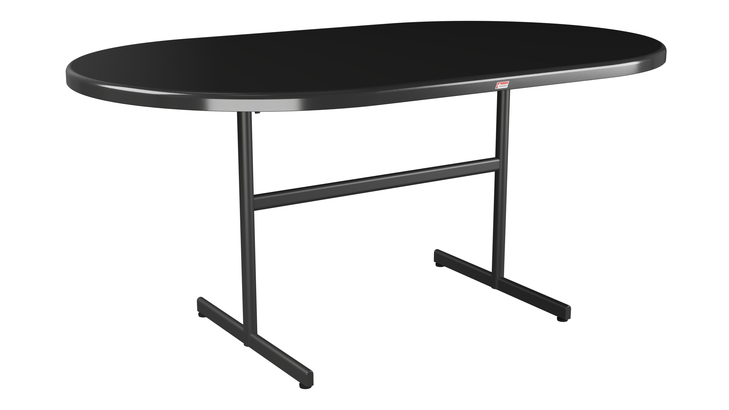 Bodensee Glasfaser-Gartentisch 160x95 oval klappbar in Anthrazit präsentiert im Onlineshop von KAQTU Design AG. Gartentisch ist von Schaffner