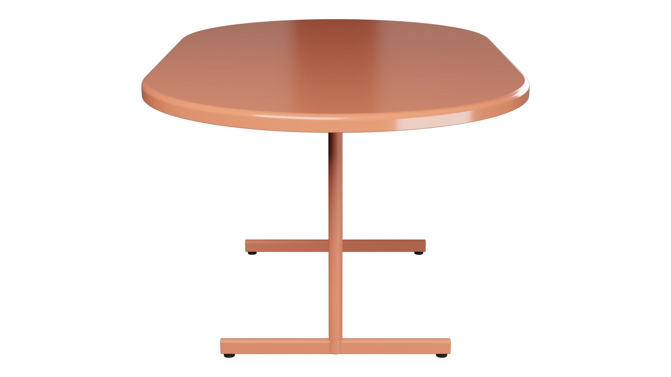 Bodensee Glasfaser-Gartentisch 160x95 oval klappbar in Pastellterracotta präsentiert im Onlineshop von KAQTU Design AG. Gartentisch ist von Schaffner