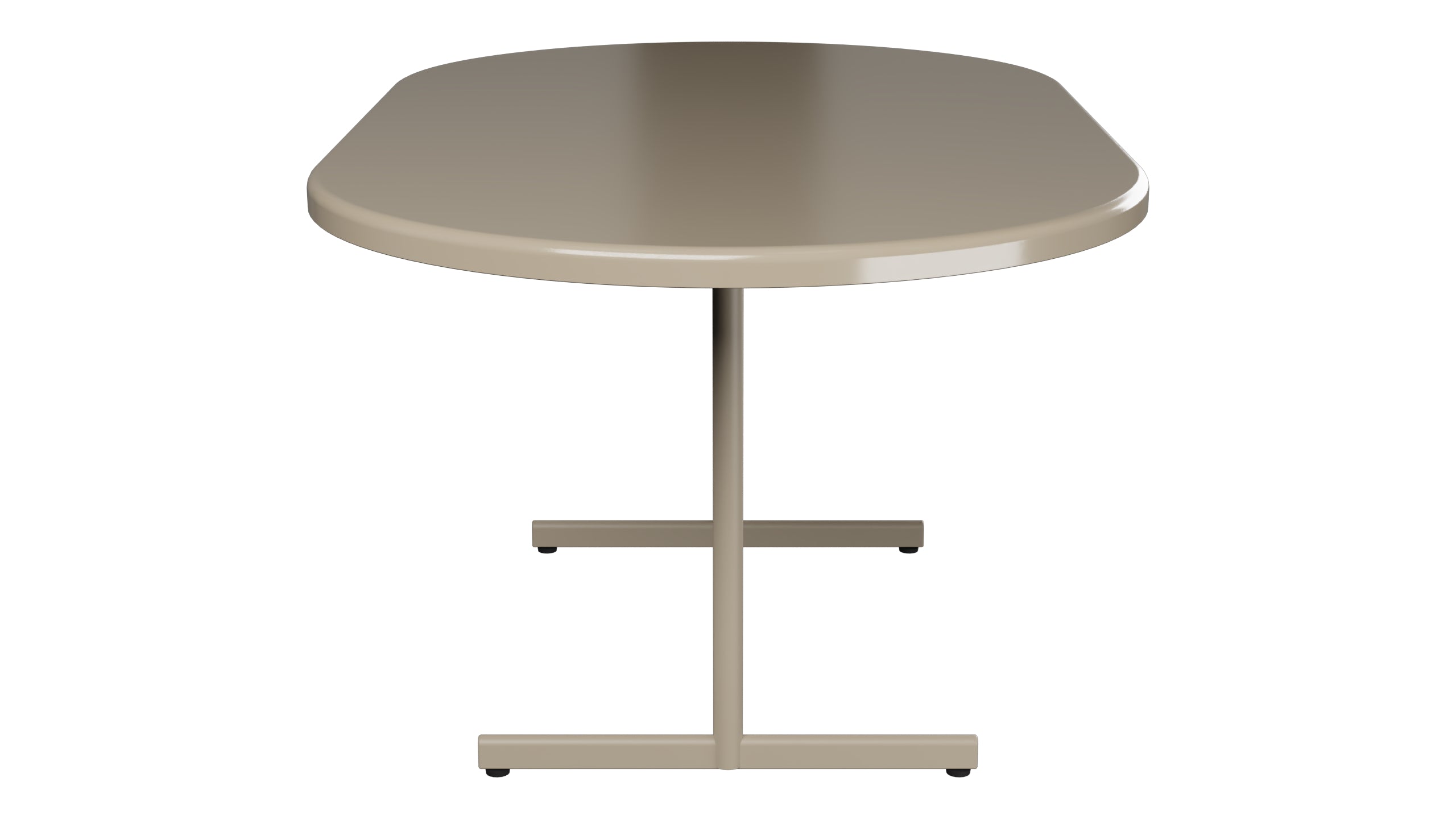 Bodensee Glasfaser-Gartentisch 160x95 oval klappbar in Champagner präsentiert im Onlineshop von KAQTU Design AG. Gartentisch ist von Schaffner