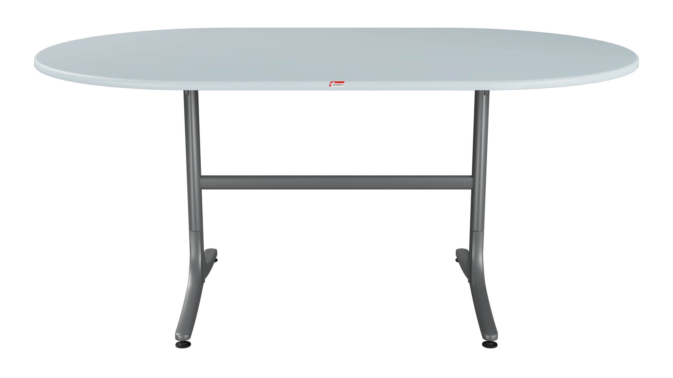 Schaffhausen Glasfaser-Gartentisch 160x95 oval klappbar in Pastellblau präsentiert im Onlineshop von KAQTU Design AG. Gartentisch ist von Schaffner