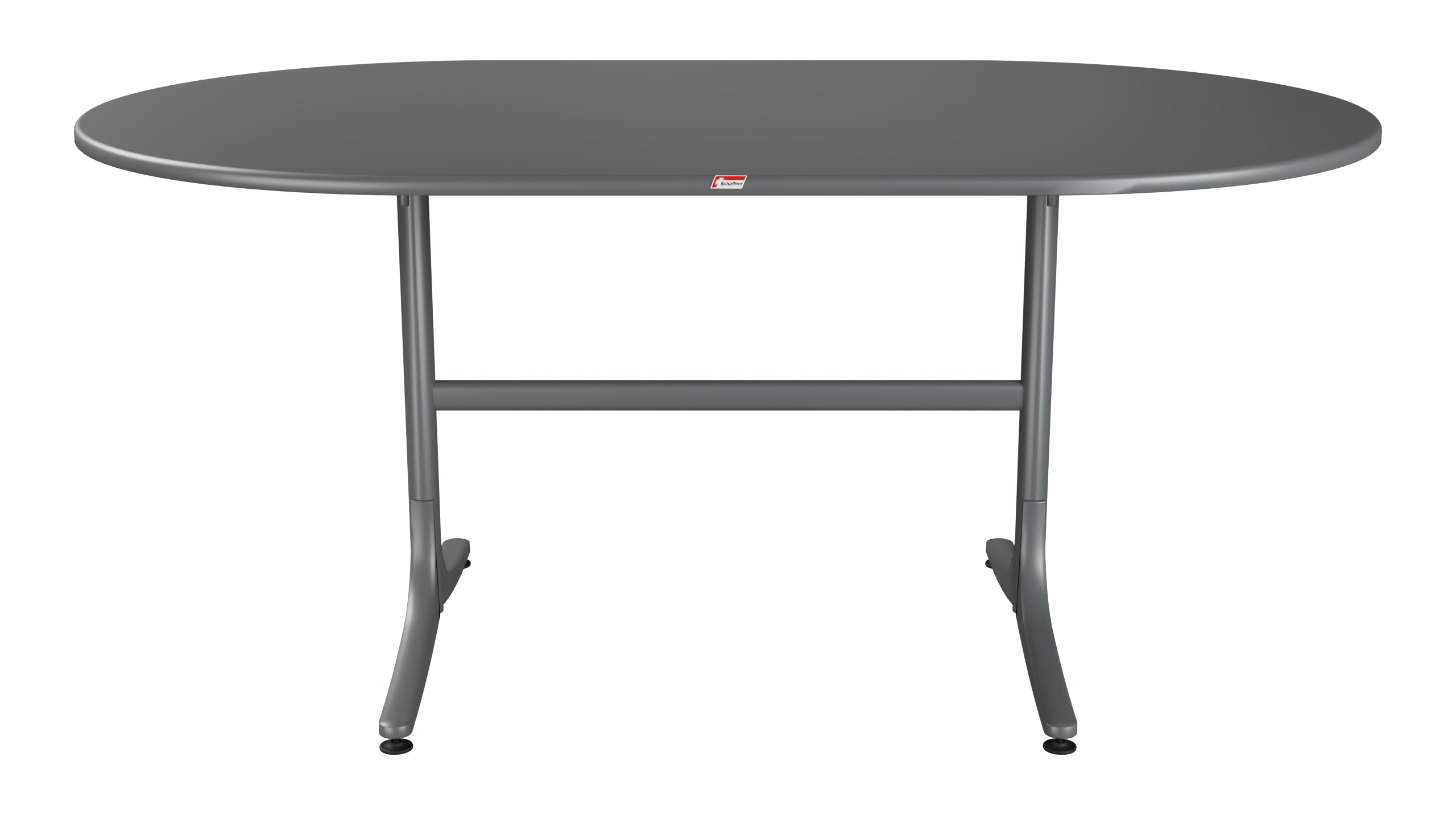 Schaffhausen Glasfaser-Gartentisch 160x95 oval klappbar in Graphit präsentiert im Onlineshop von KAQTU Design AG. Gartentisch ist von Schaffner