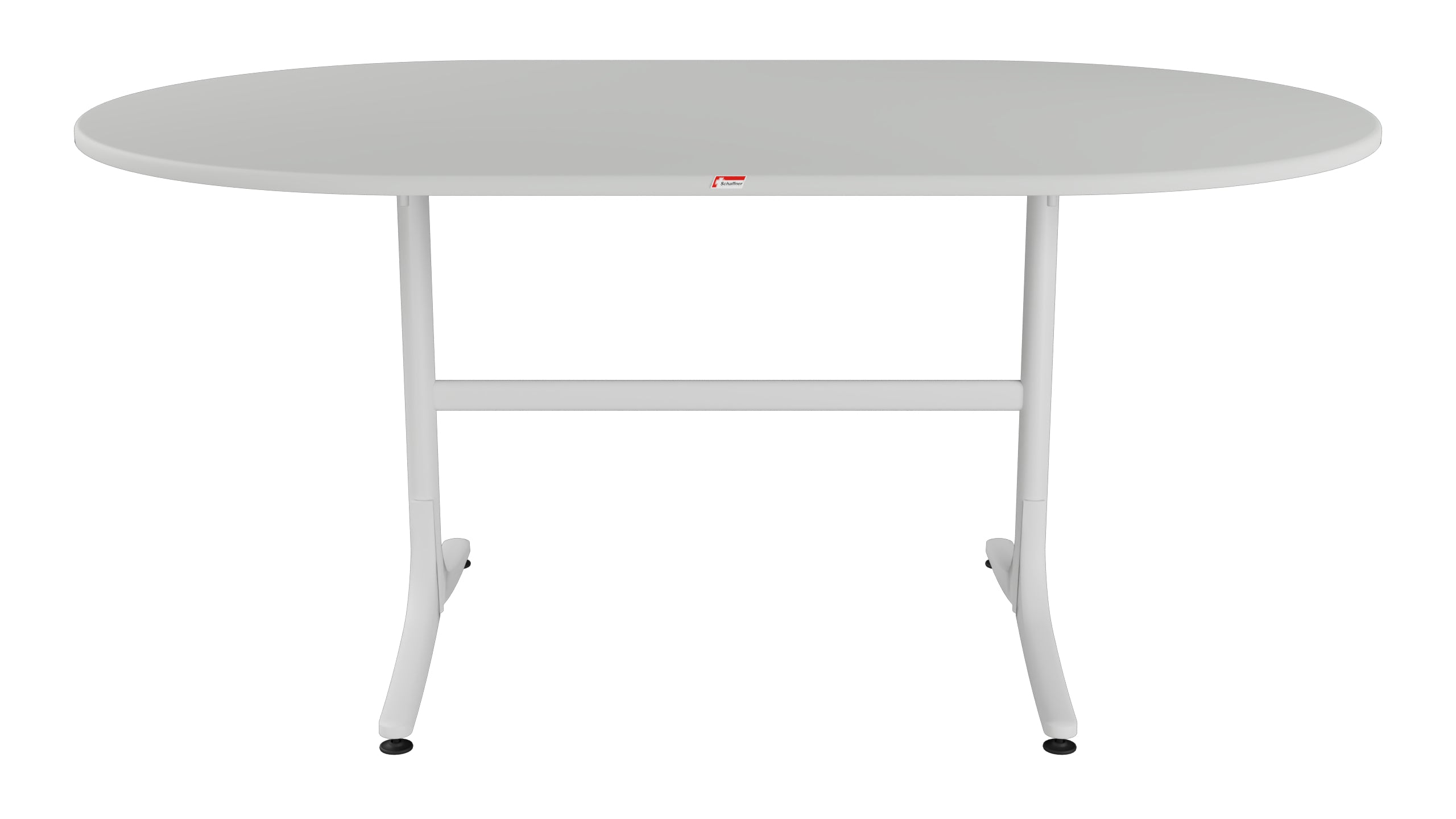 Schaffhausen Glasfaser-Gartentisch 160x95 oval klappbar in Alusilber präsentiert im Onlineshop von KAQTU Design AG. Gartentisch ist von Schaffner