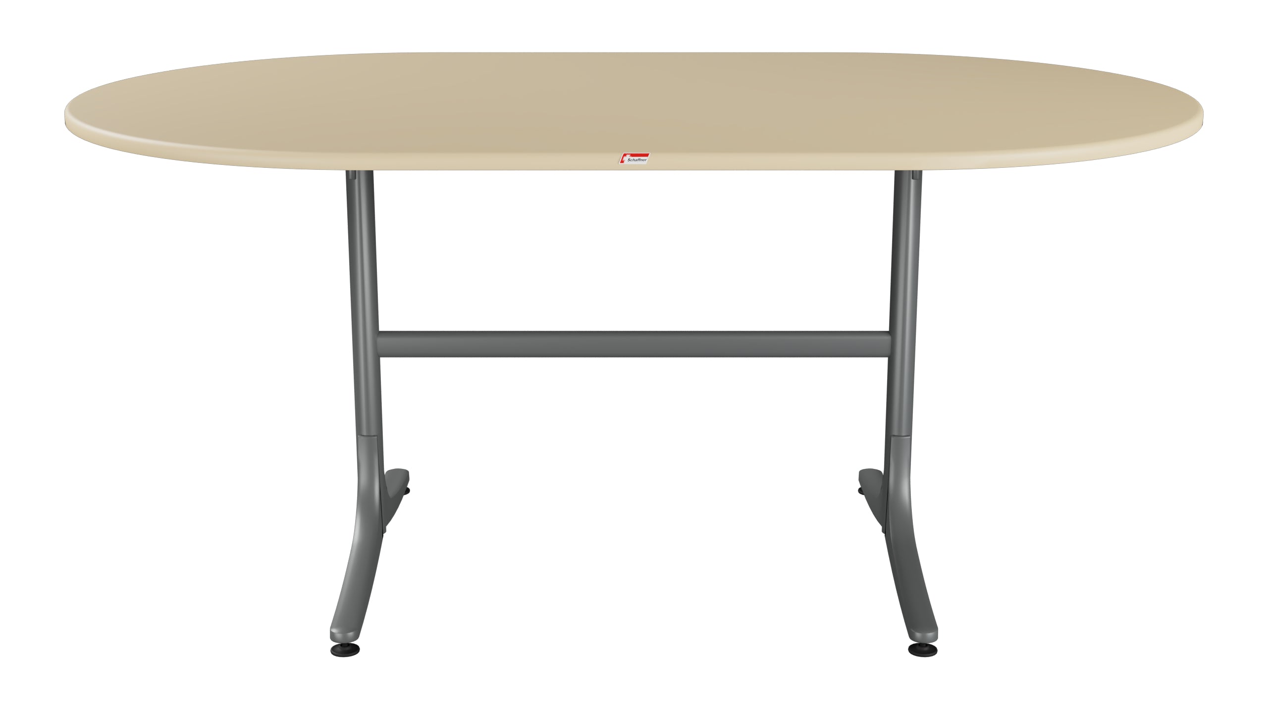 Schaffhausen Glasfaser-Gartentisch 160x95 oval klappbar in Pastellbraun präsentiert im Onlineshop von KAQTU Design AG. Gartentisch ist von Schaffner