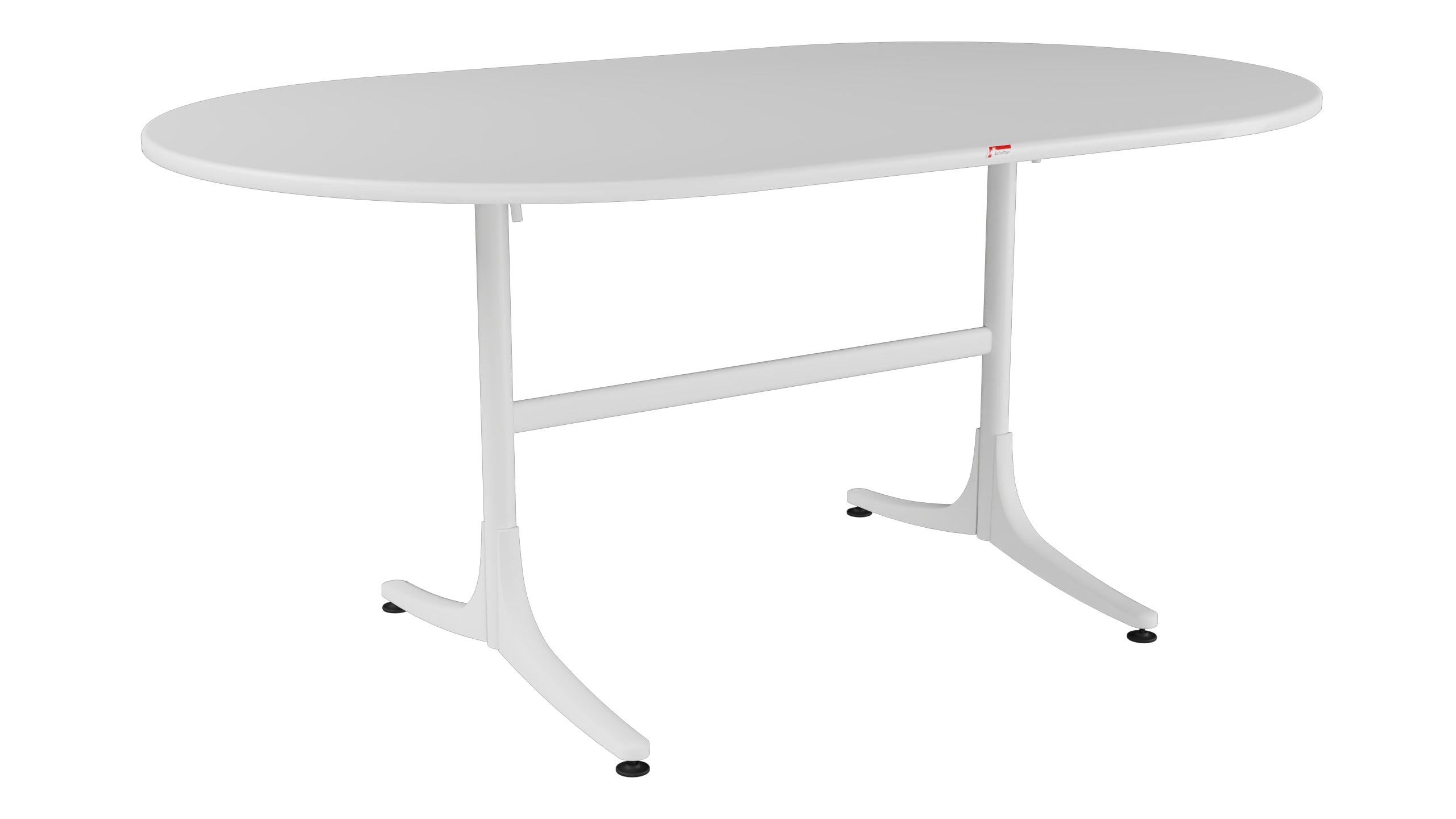 Schaffhausen Glasfaser-Gartentisch 160x95 oval klappbar in Weiss präsentiert im Onlineshop von KAQTU Design AG. Gartentisch ist von Schaffner