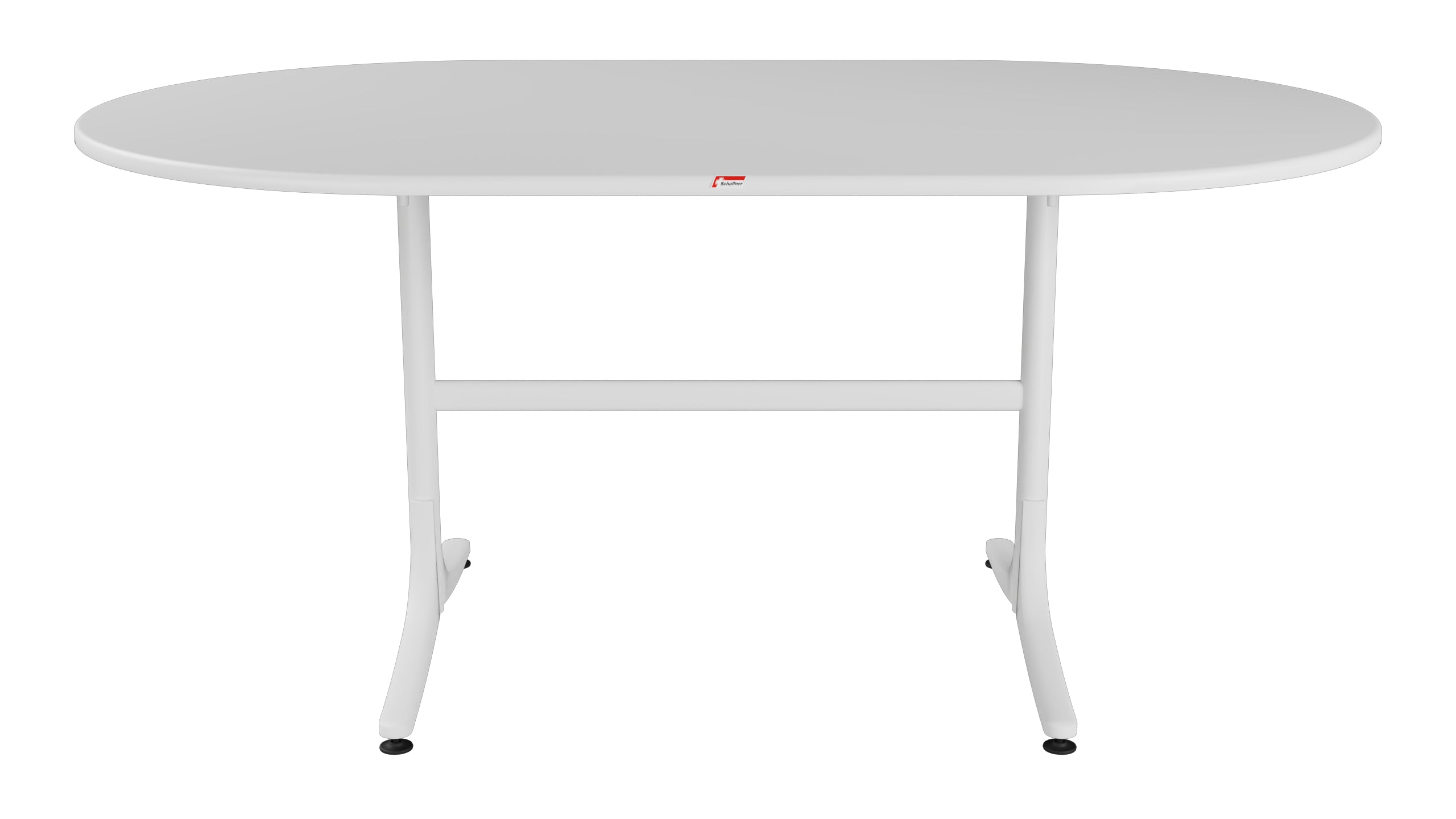 Schaffhausen Glasfaser-Gartentisch 160x95 oval klappbar in Weiss präsentiert im Onlineshop von KAQTU Design AG. Gartentisch ist von Schaffner