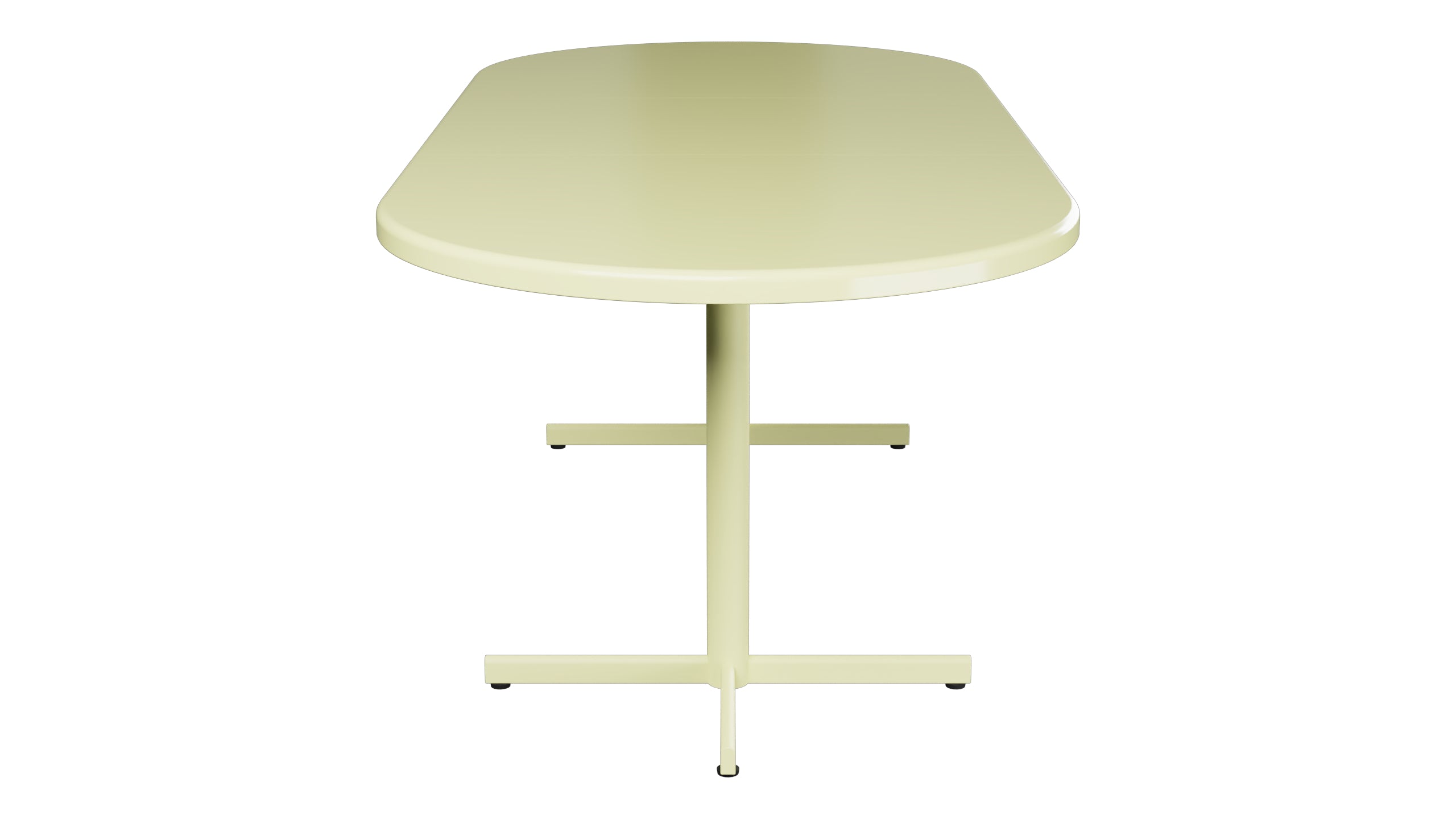 Bodensee Glasfaser-Gartentisch 160/218x95 oval klappbar, ausziehbar in Buchsbaumgelb präsentiert im Onlineshop von KAQTU Design AG. Gartentisch ist von Schaffner